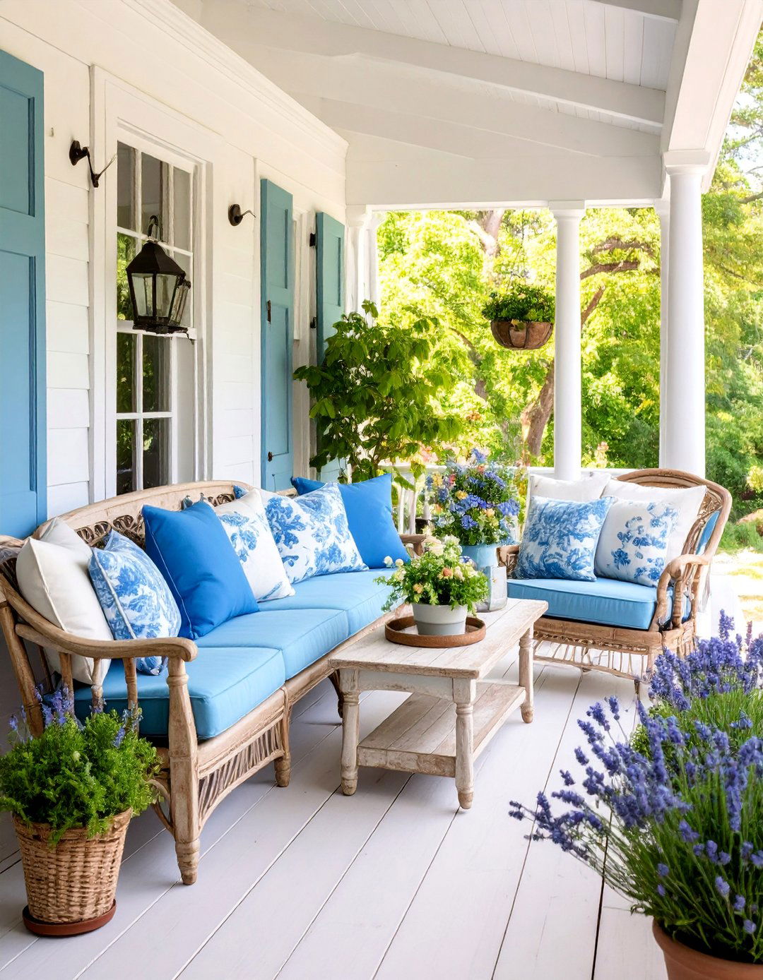 French Country Three Season Porch with Vintage Charm - 25 Three Season Porch Ideas