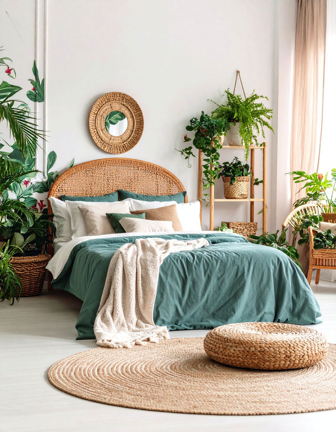 French Garden Bedroom with Botanical Themes - 25 Parisian Themed Bedroom Ideas