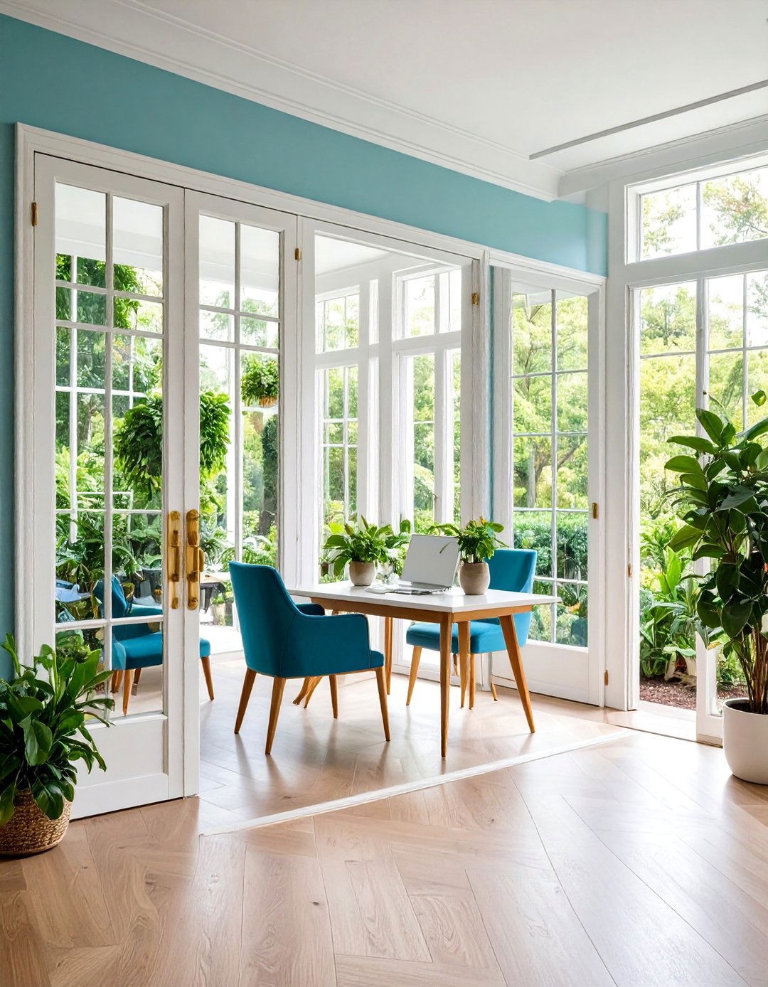 French Glass Panel Office Doors - 25 Home Office Door Ideas