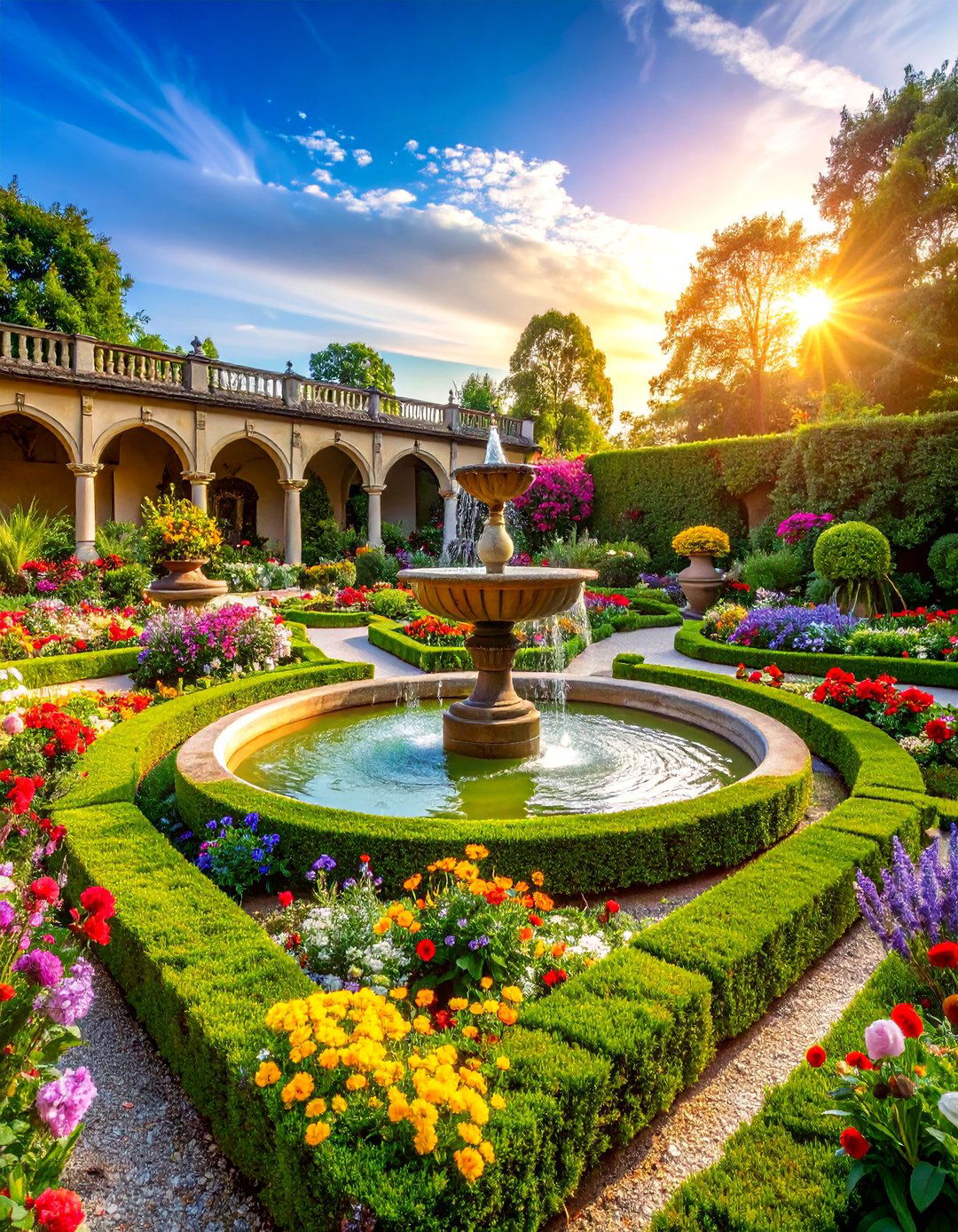 French Parterre Garden with Boxwood Hedges - 25 Formal Garden Ideas
