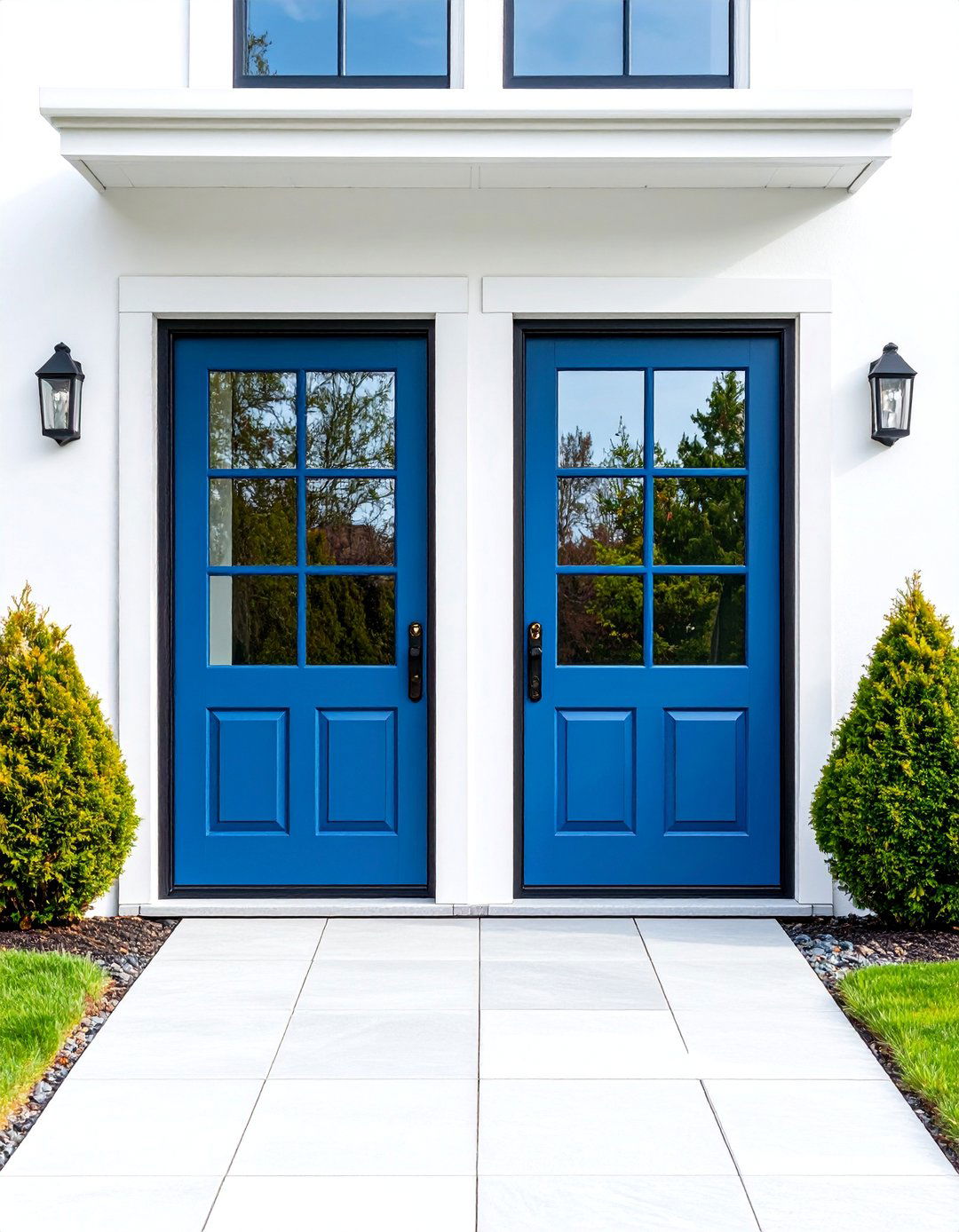 French Patio Doors with Black Aluminum Frames - 25 Patio Door Ideas