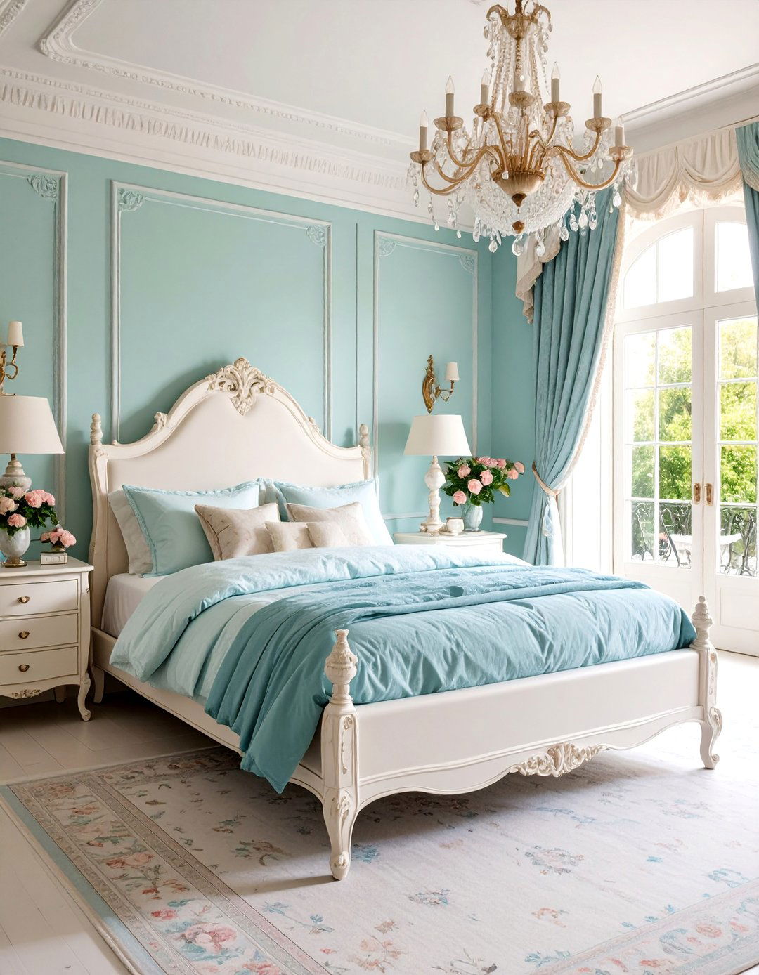 French Provincial Fall Bedroom with Elegant Vintage Details - 25 Fall Bedroom Decor Ideas