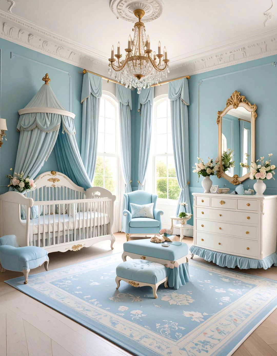 French Provincial Nursery with Romantic Details - 25 Vintage Nursery Ideas