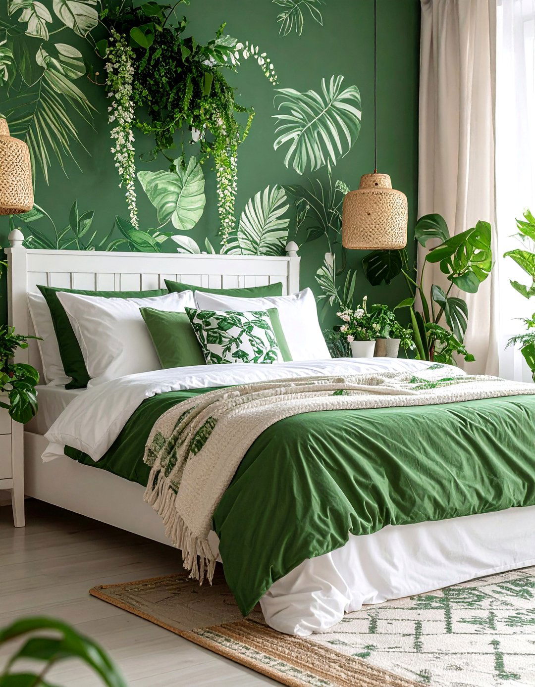 Fresh Green and White Garden Room - 25 Chinoiserie Bedroom Ideas