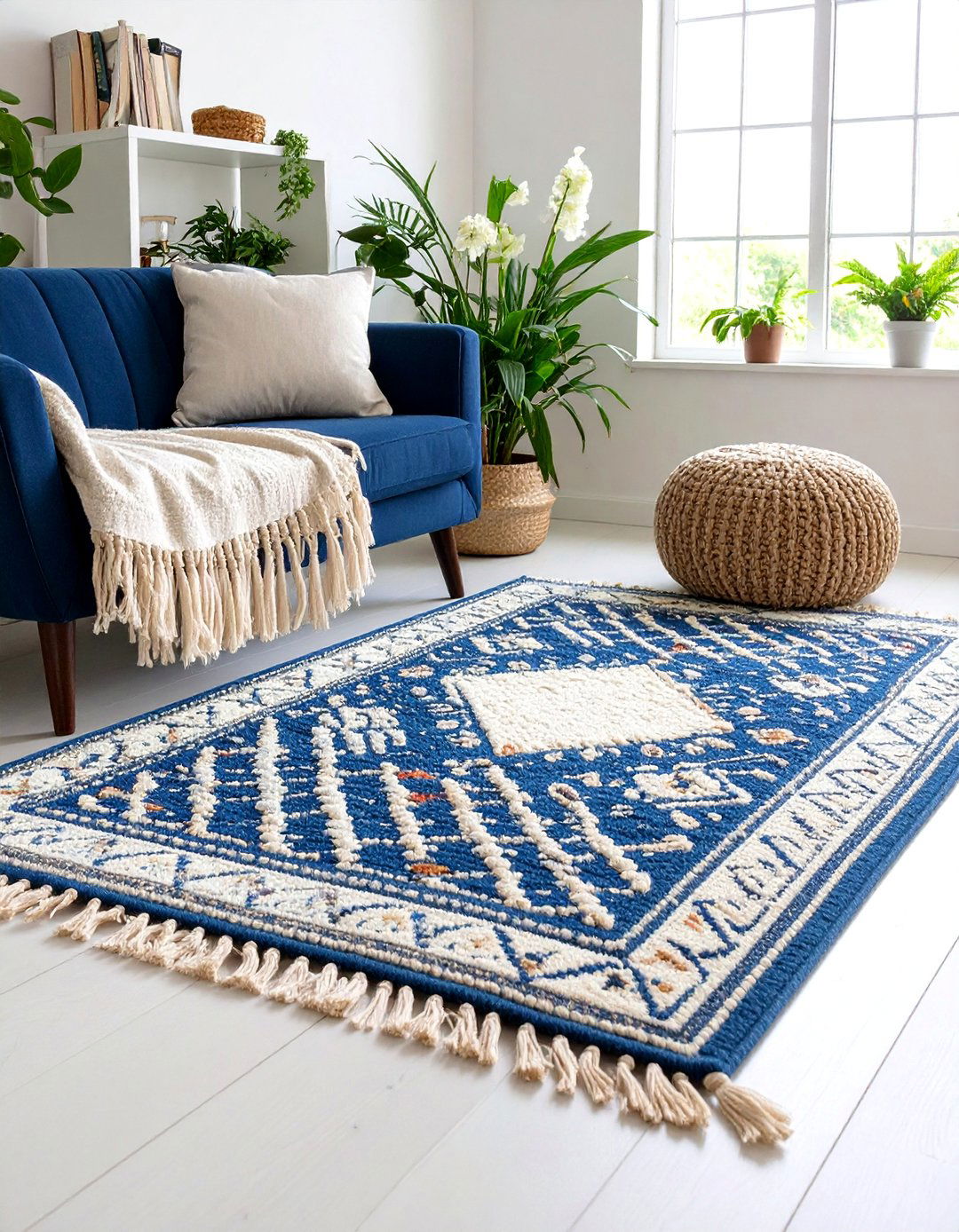 Fringe Detail Border Boho Rug - 25 Boho Rug Ideas