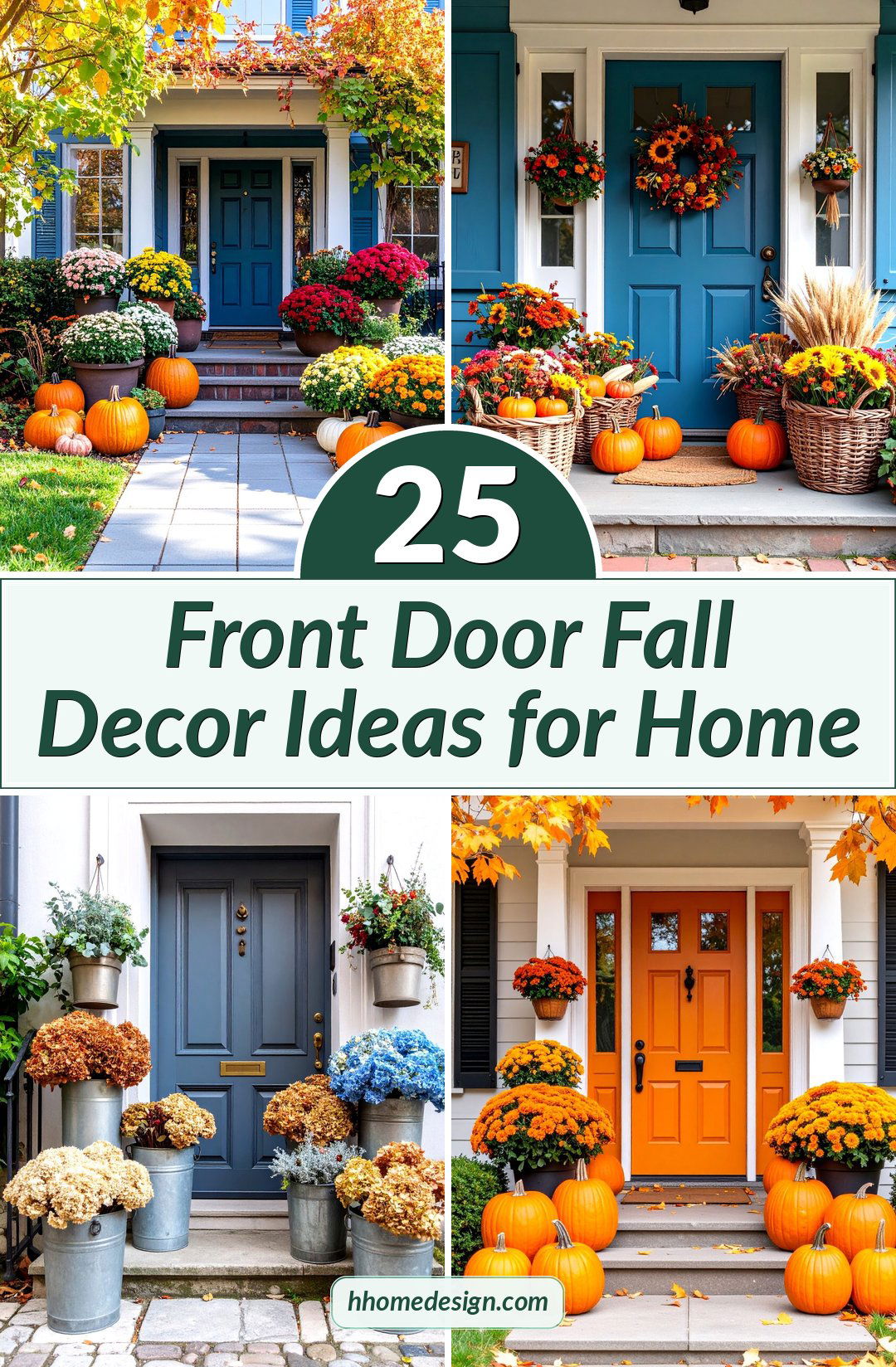 25 Front Door Fall Decor Ideas for Home