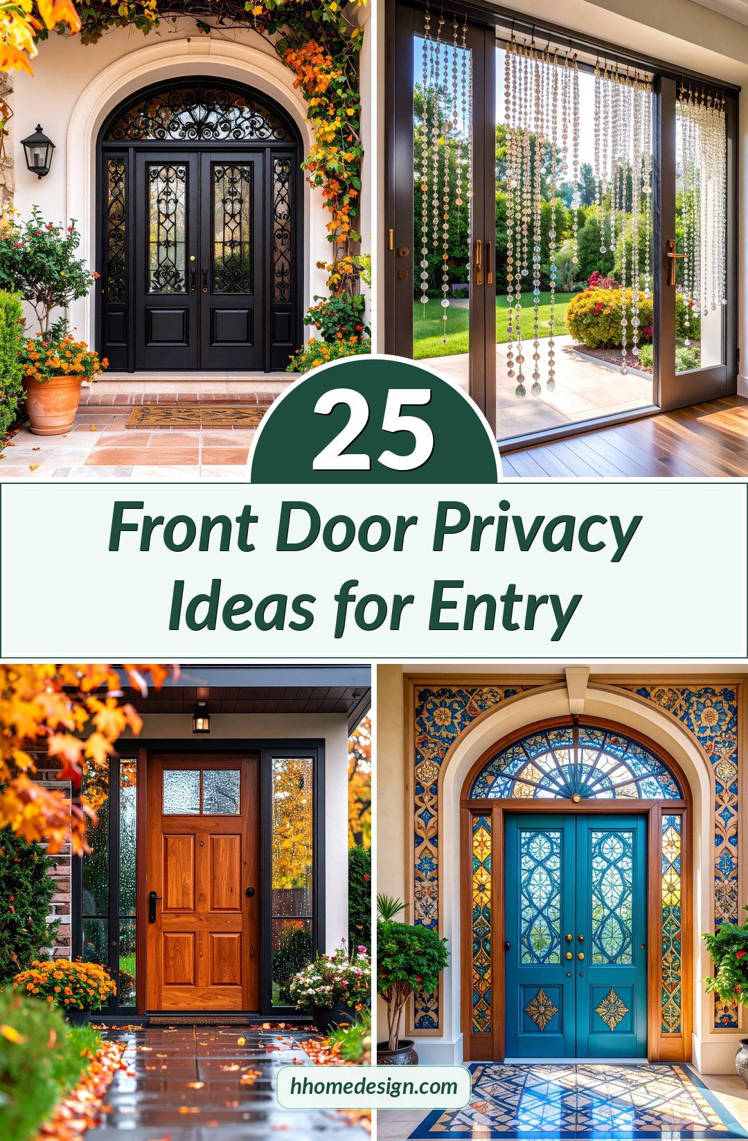 25 Front Door Privacy Ideas for Entry