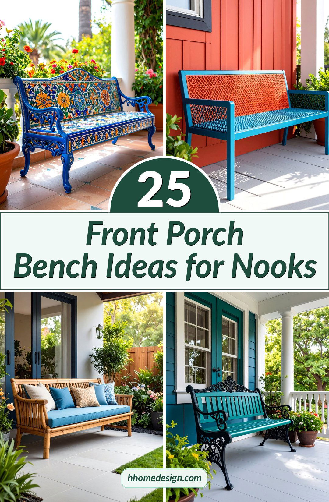 25 Front Porch Bench Ideas for Nooks