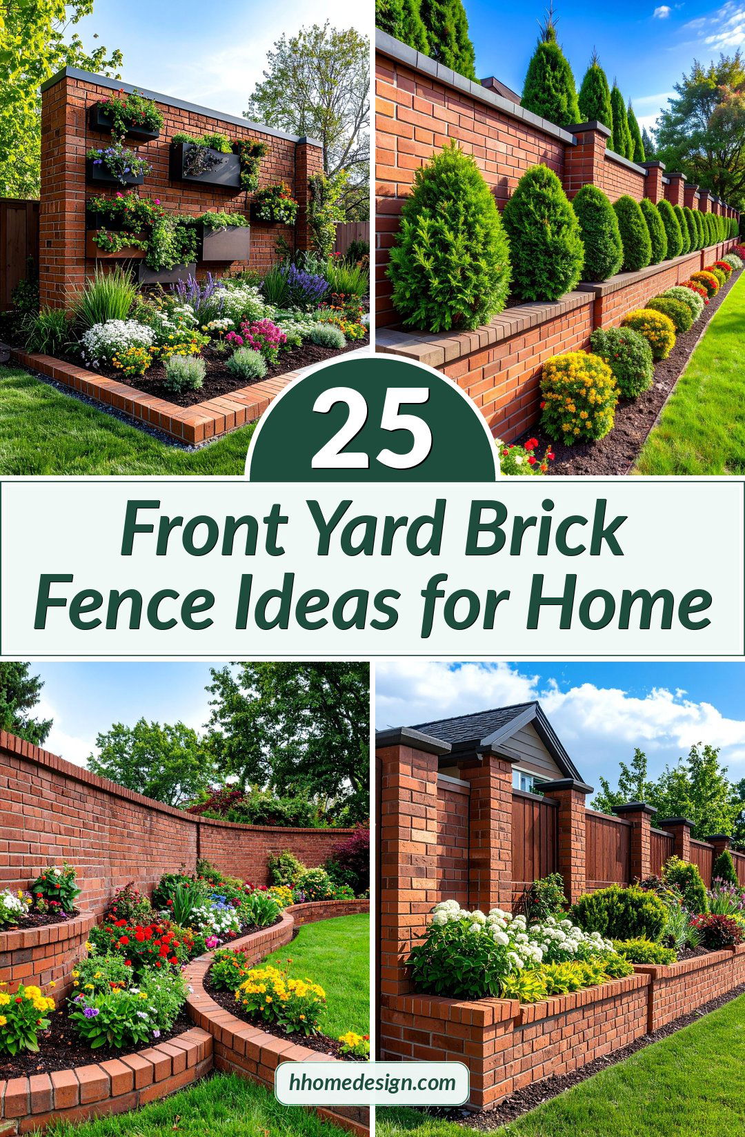 25 Front Yard Brick Fence Ideas for Home