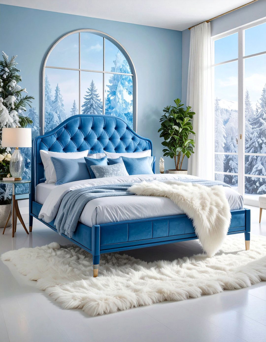 Frost Giant Viking Bedroom with Icy Blue Color Scheme - 25 Viking Bedroom Ideas