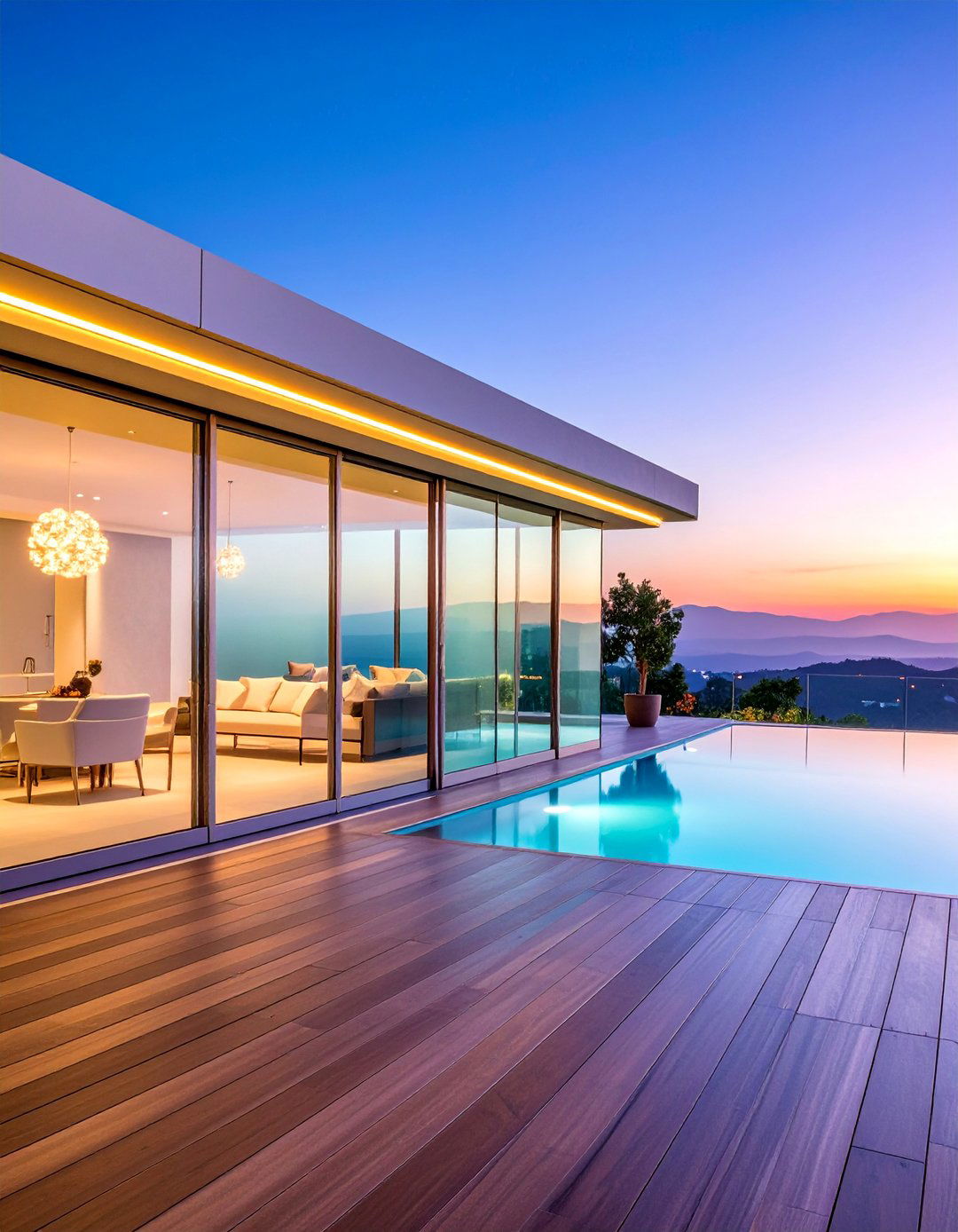 Frosted Glass Panel Walls - 25 Deck Privacy Ideas