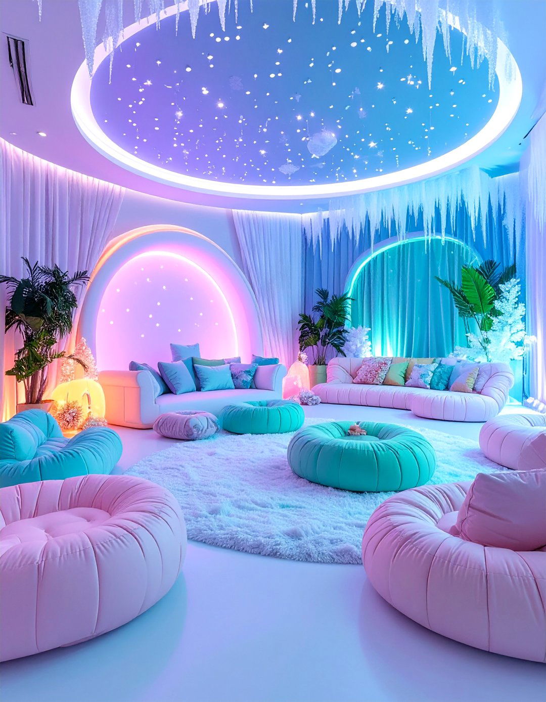 Frozen Party Room with Interactive Elements - 25 frozen room decor ideas