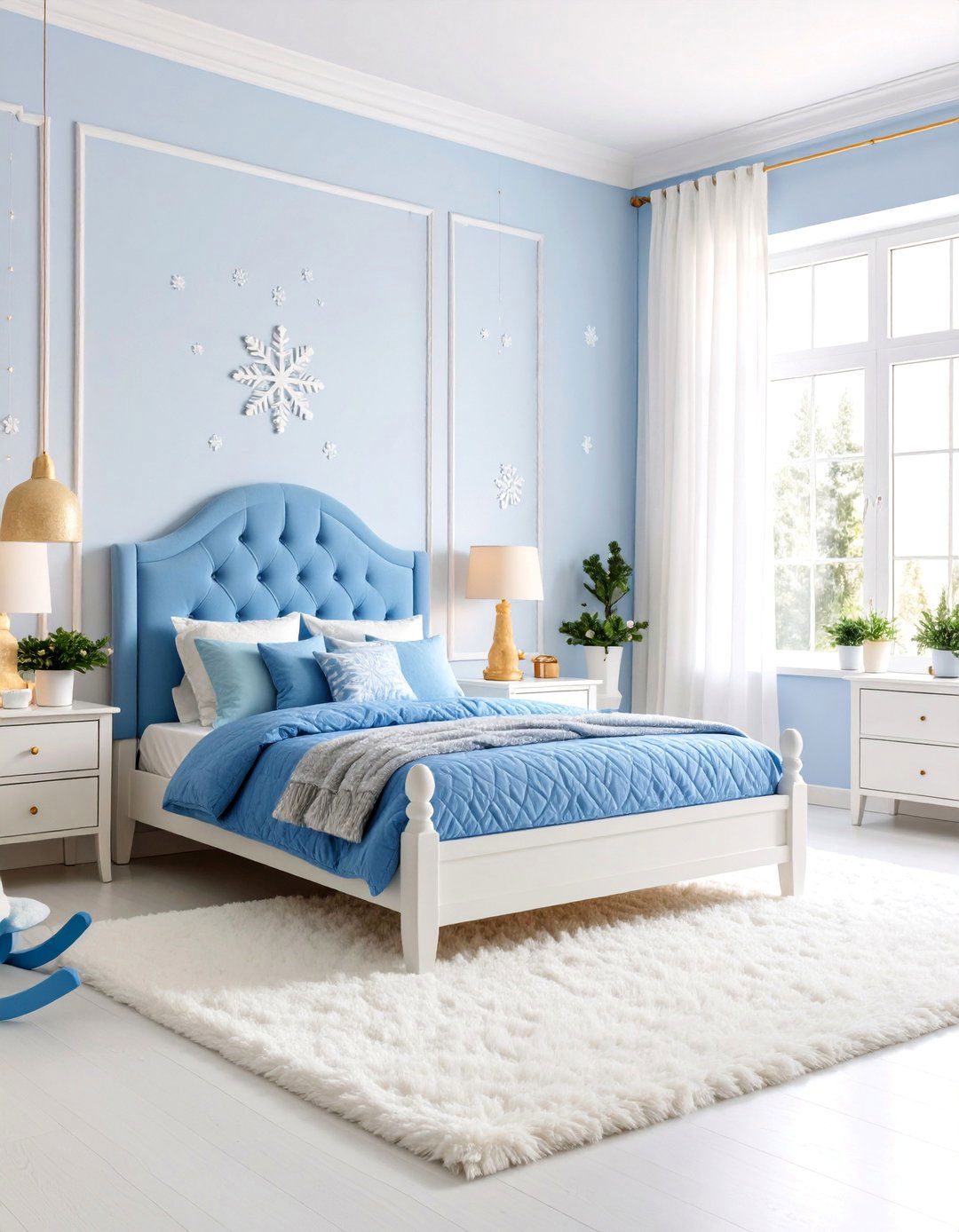 Frozen Winter Wonderland Bedroom - 25 Disney Bedroom Ideas
