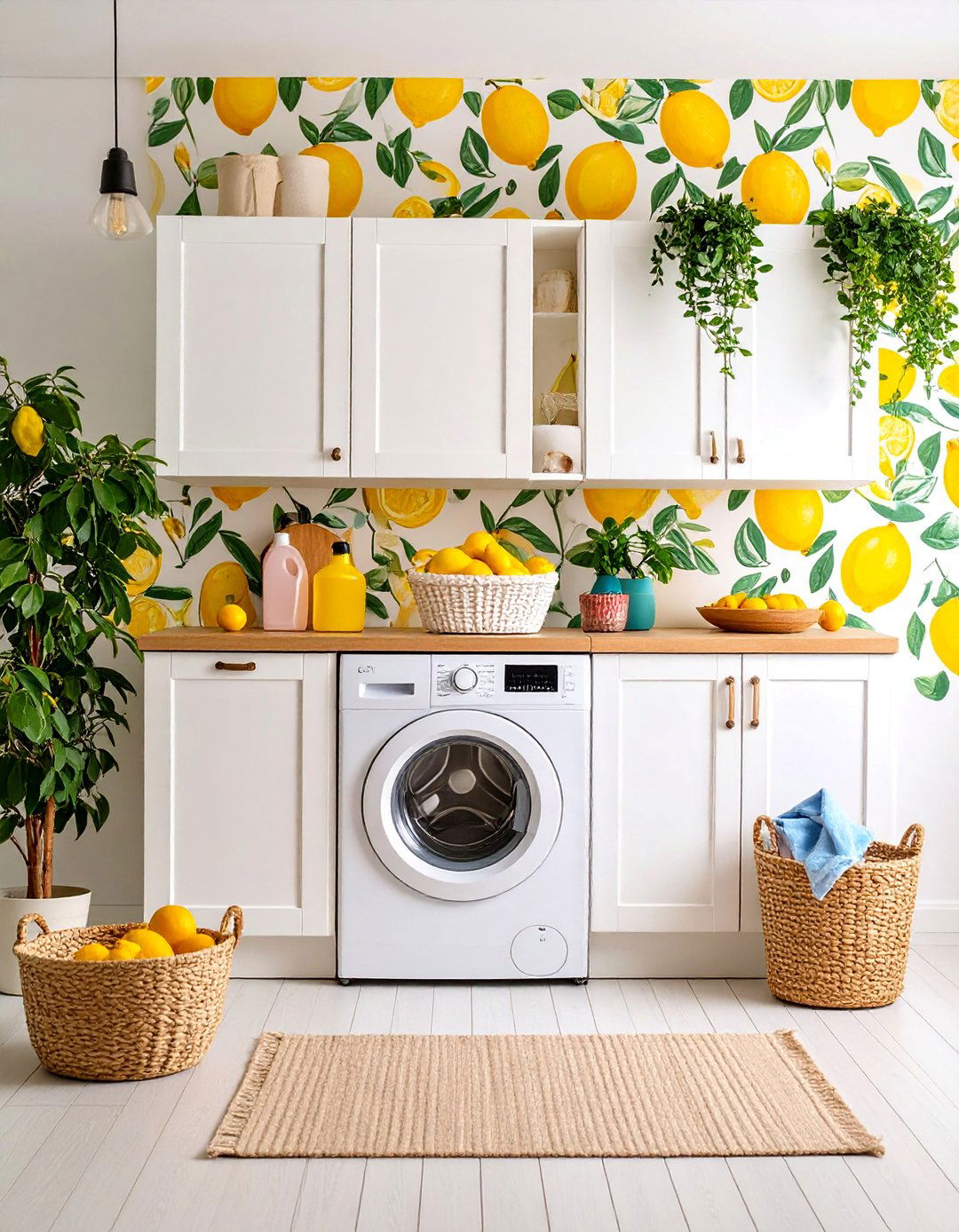 Fruit Pattern Laundry Room Wallpaper - 25 Laundry Room Wallpaper Ideas