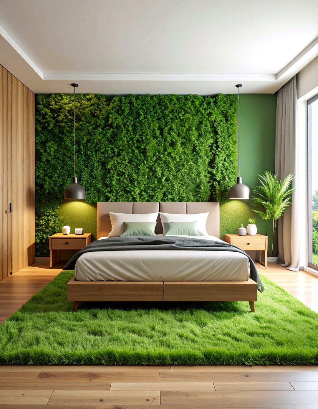 Full Wall Artificial Grass Accent - 25 Artificial Grass Wall Design Ideas