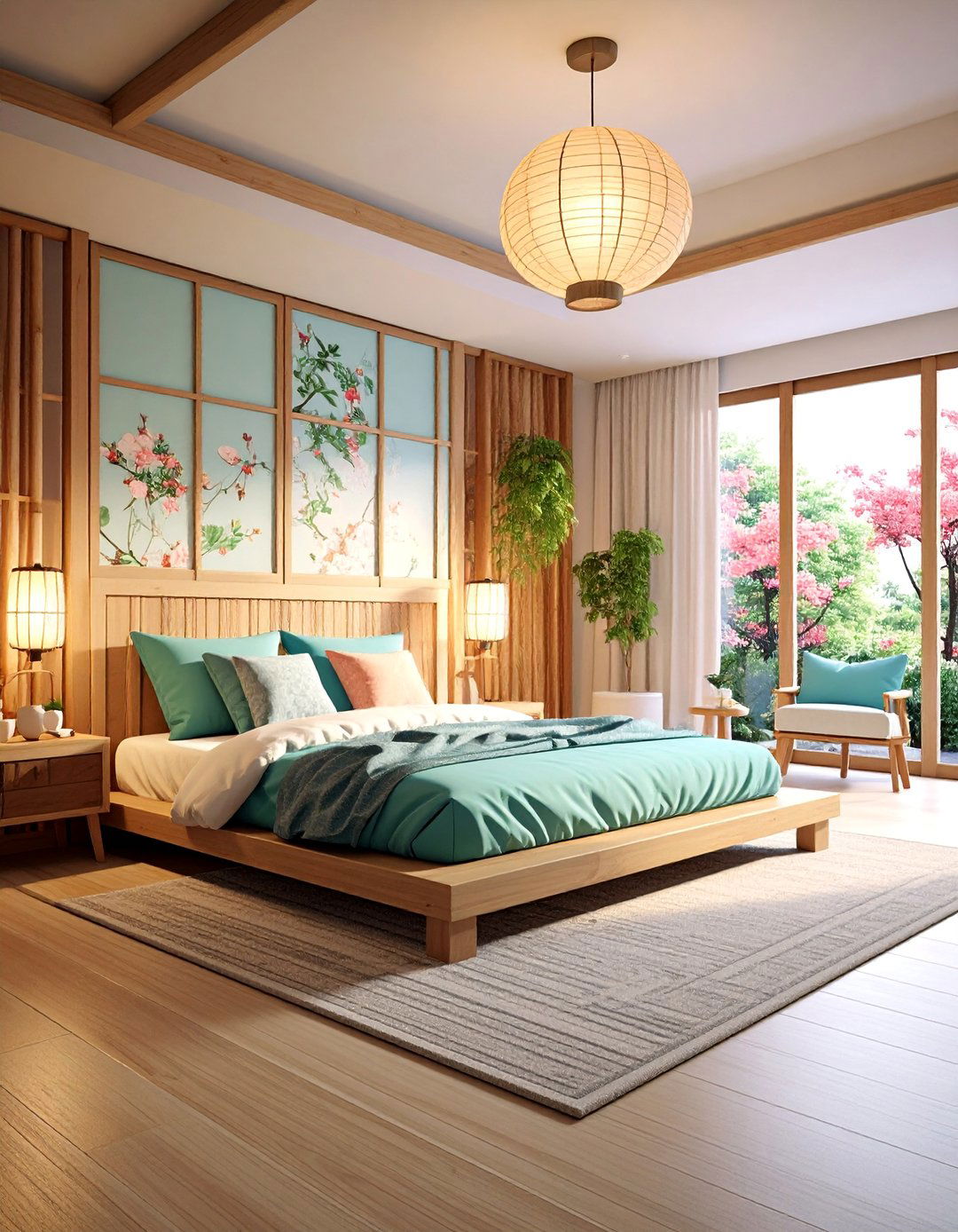 Futon Bedroom with Room Divider Screen for Privacy - 25 Futon Bedroom Ideas