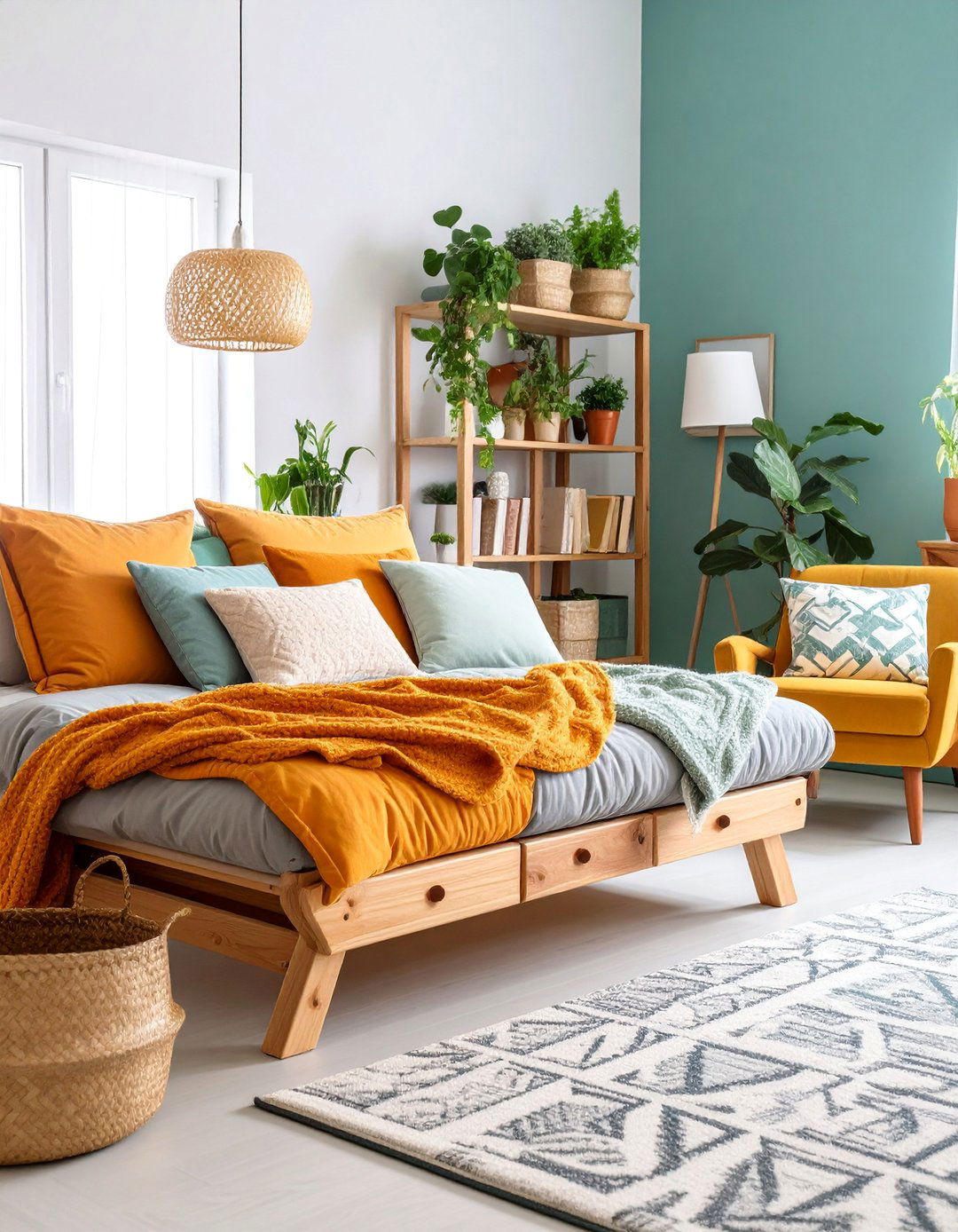 Futon Guest Room with Built in Storage Solutions - 25 Futon Bedroom Ideas