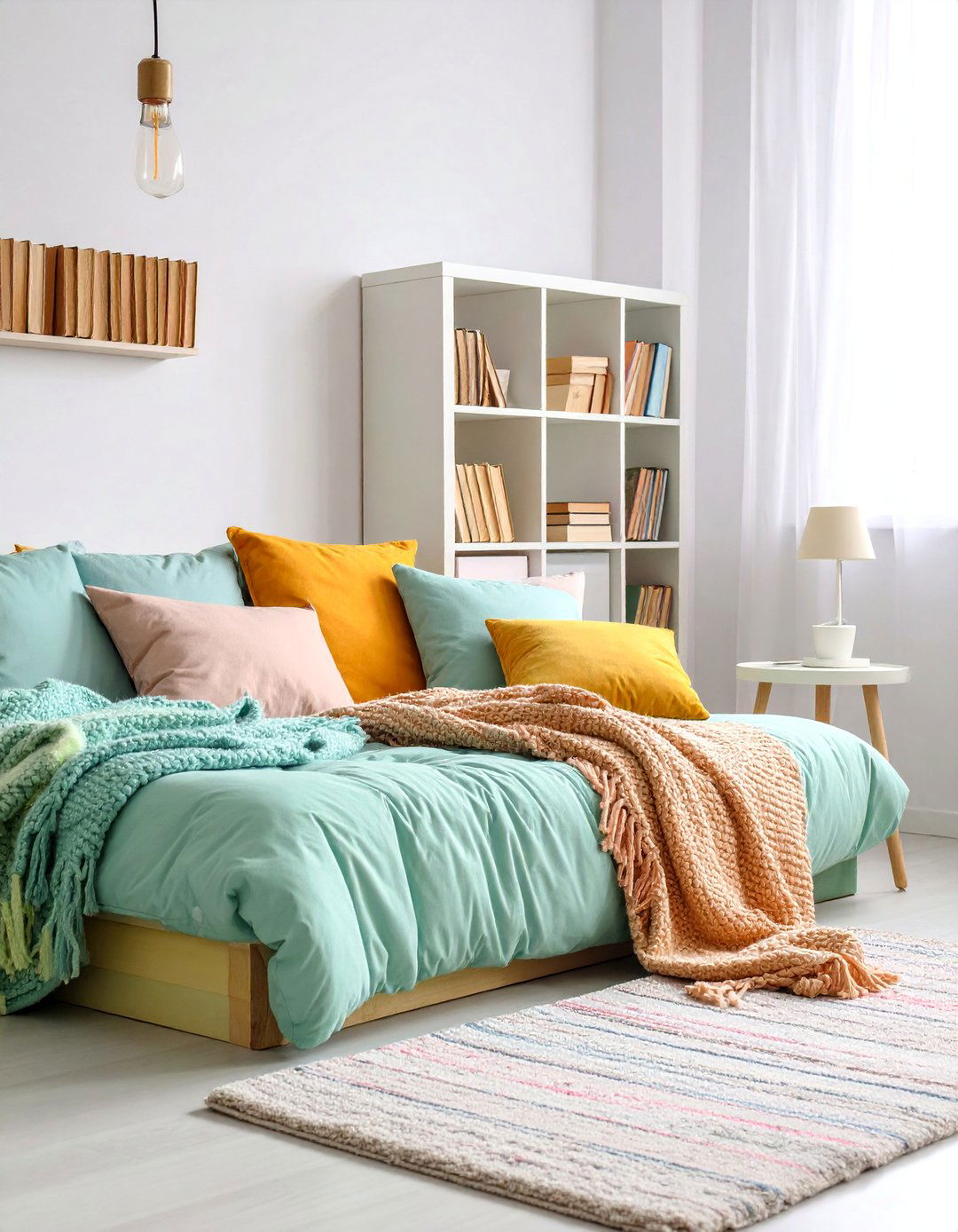 Futon Reading Nook Bedroom with Cozy Corner Setup - 25 Futon Bedroom Ideas