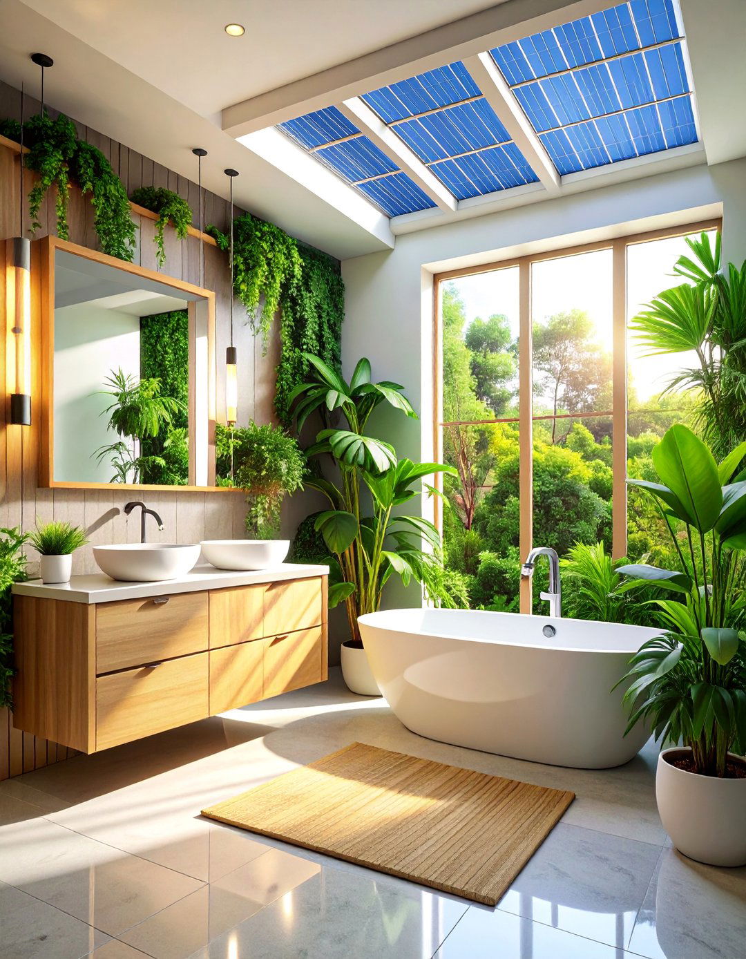 Future Forward Design with Sustainable Technologies - 25 Large Bathroom Ideas