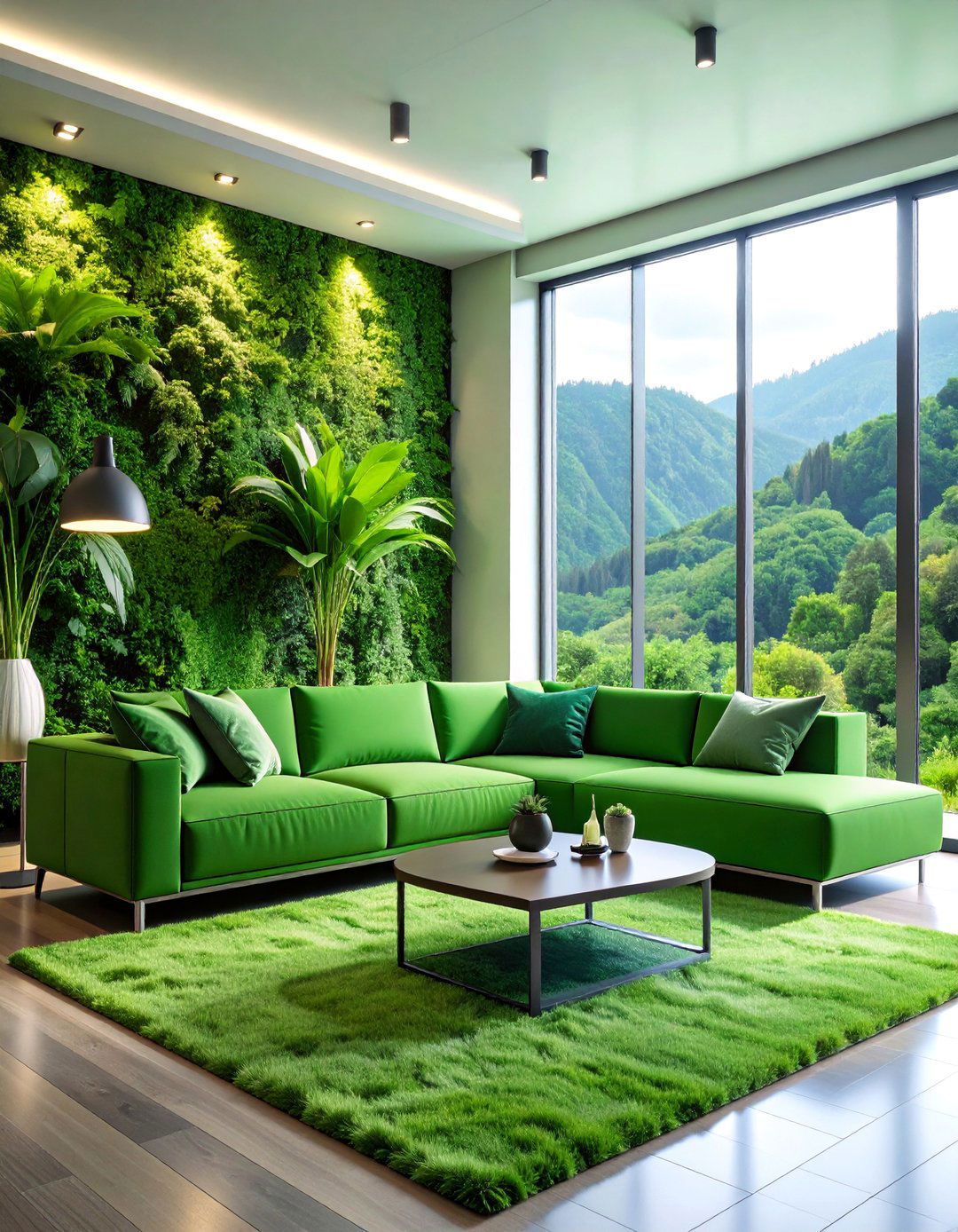 Future Forward Smart Living Integration - 25 Emerald Green Sofa Living Room Ideas