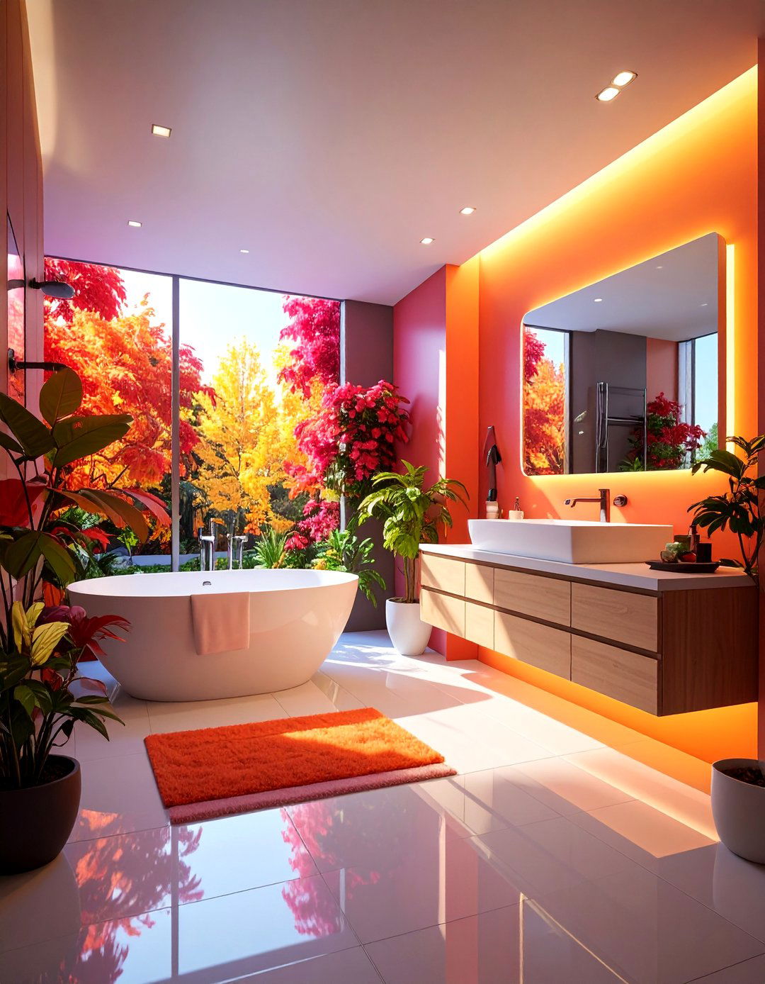 Futuristic Bathroom with High Tech Features and Sleek Surfaces - 25 Primary Bathroom Ideas