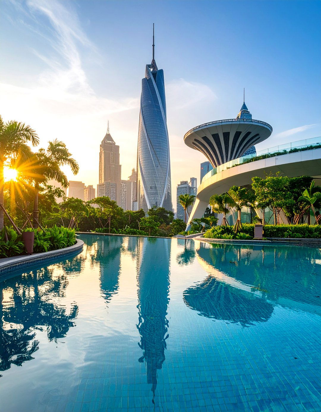 Futuristic Cityscape Pool Mural - 25 Pool Murals