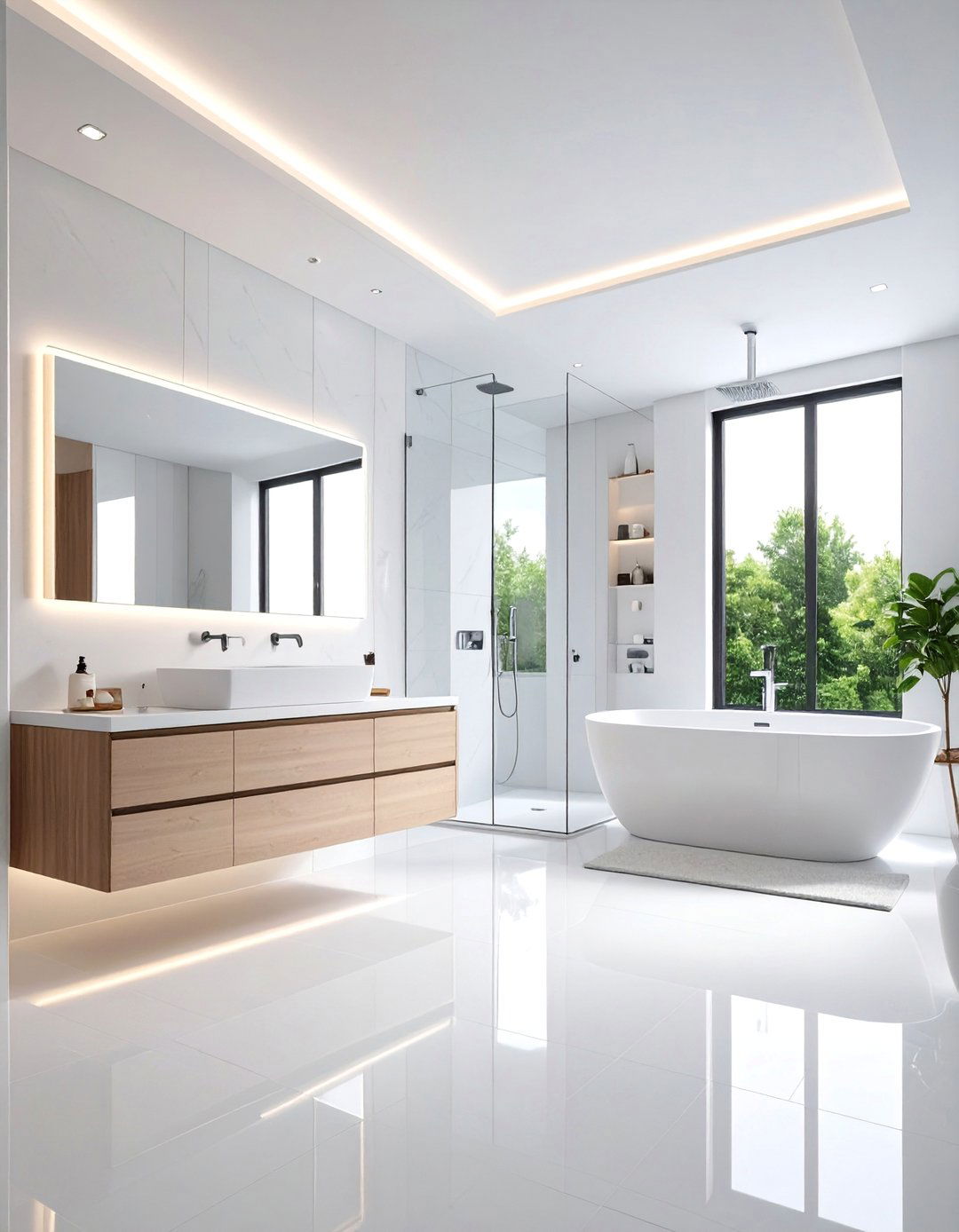 Futuristic Innovation Barndominium Bathroom with Smart Technology - 25 Barndominium Bathroom Ideas