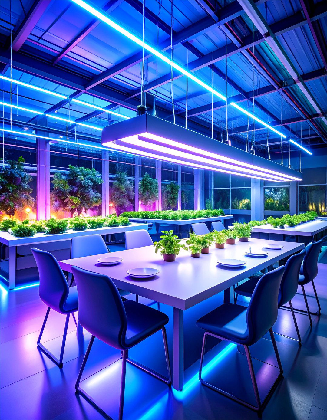 Futuristic Smart Greenhouse Dining Space - 25 Greenhouse Dining Room Ideas