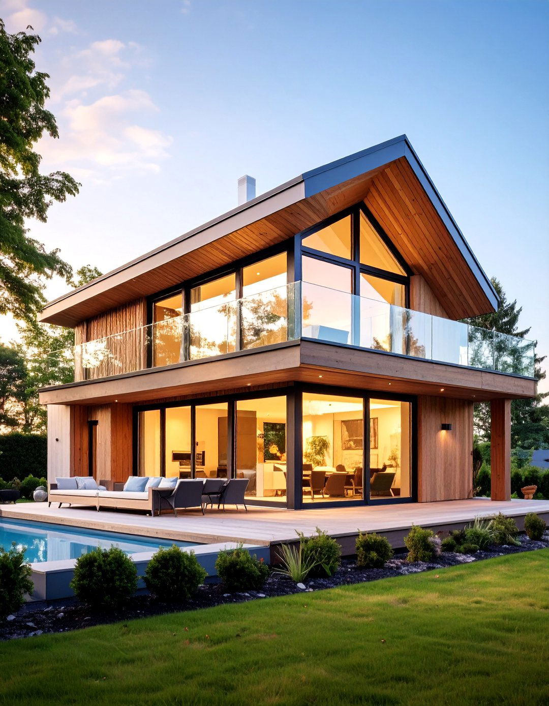 Gable Dormer with Glass Juliet Balcony - 25 Dormer Balcony Ideas