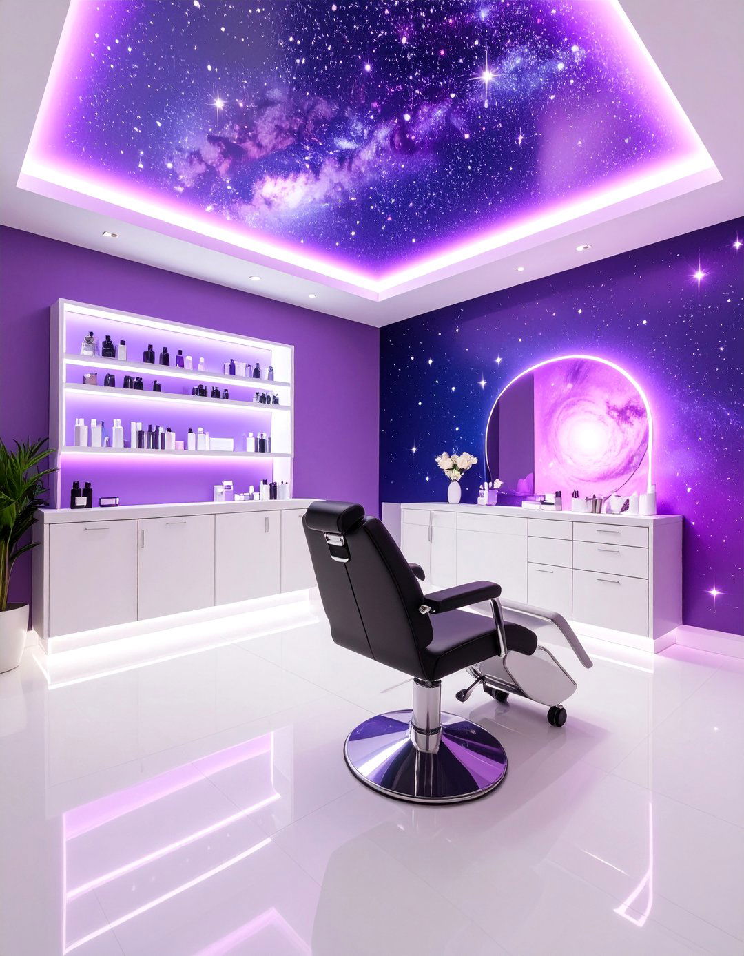 Galaxy Space Theme Lash Observatory - 25 Lash Room Ideas