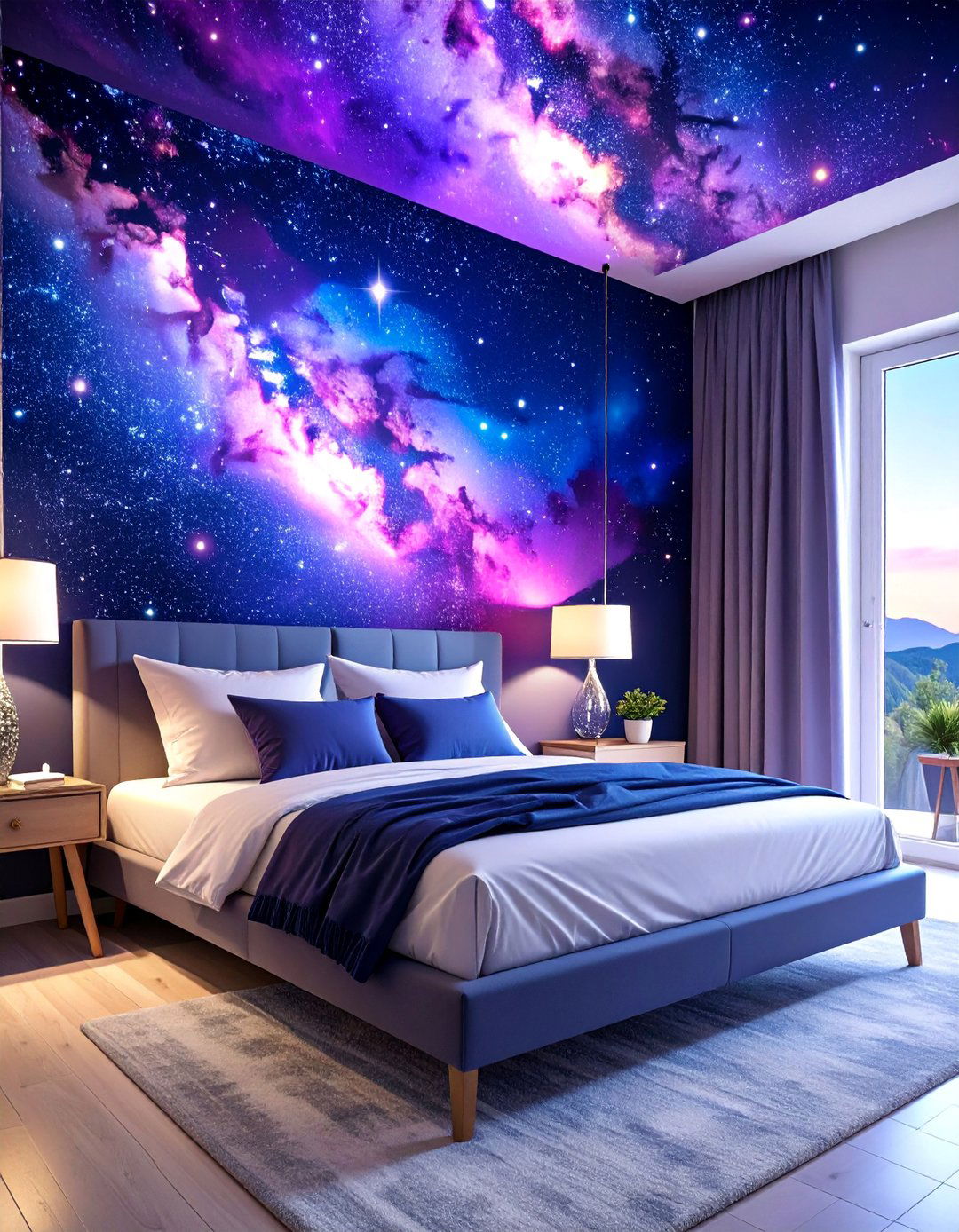 Galaxy Space Theme Painted Pot - 25 Painted Pot Ideas