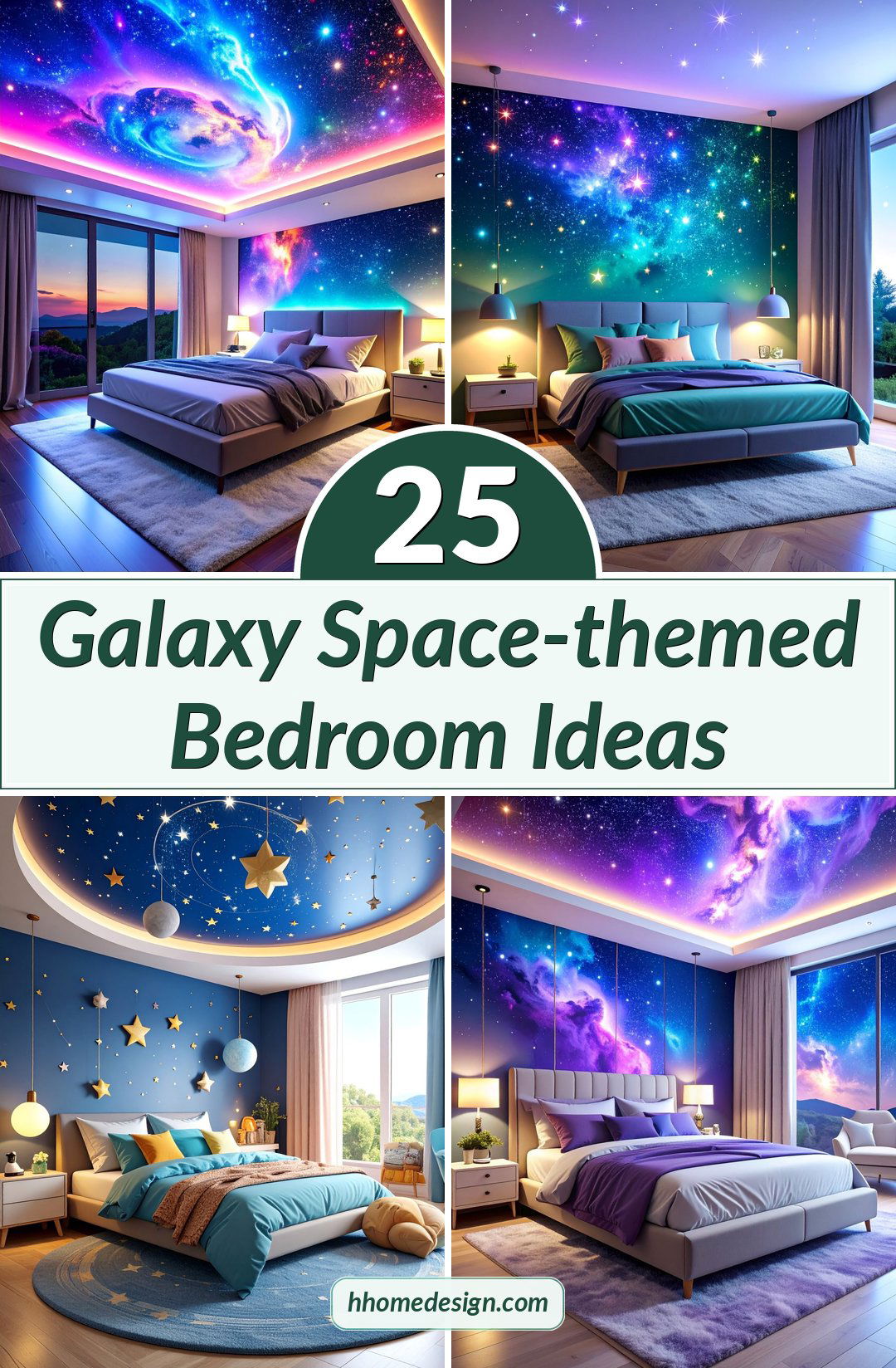 25 Galaxy Space-themed Bedroom Ideas