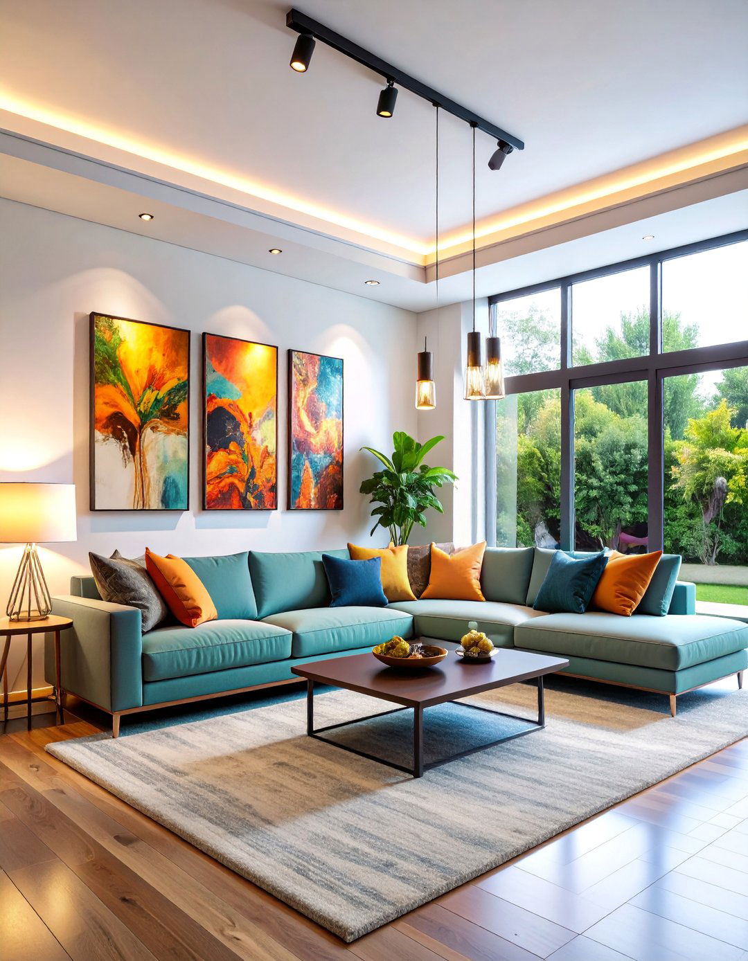 Gallery Style Track Mounted Picture Lighting - 25 Living Room Wall Lighting Ideas