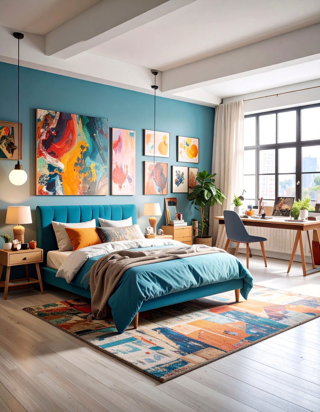 Gallery Wall Artist Studio Bedroom - 25 Hipster Bedroom Ideas