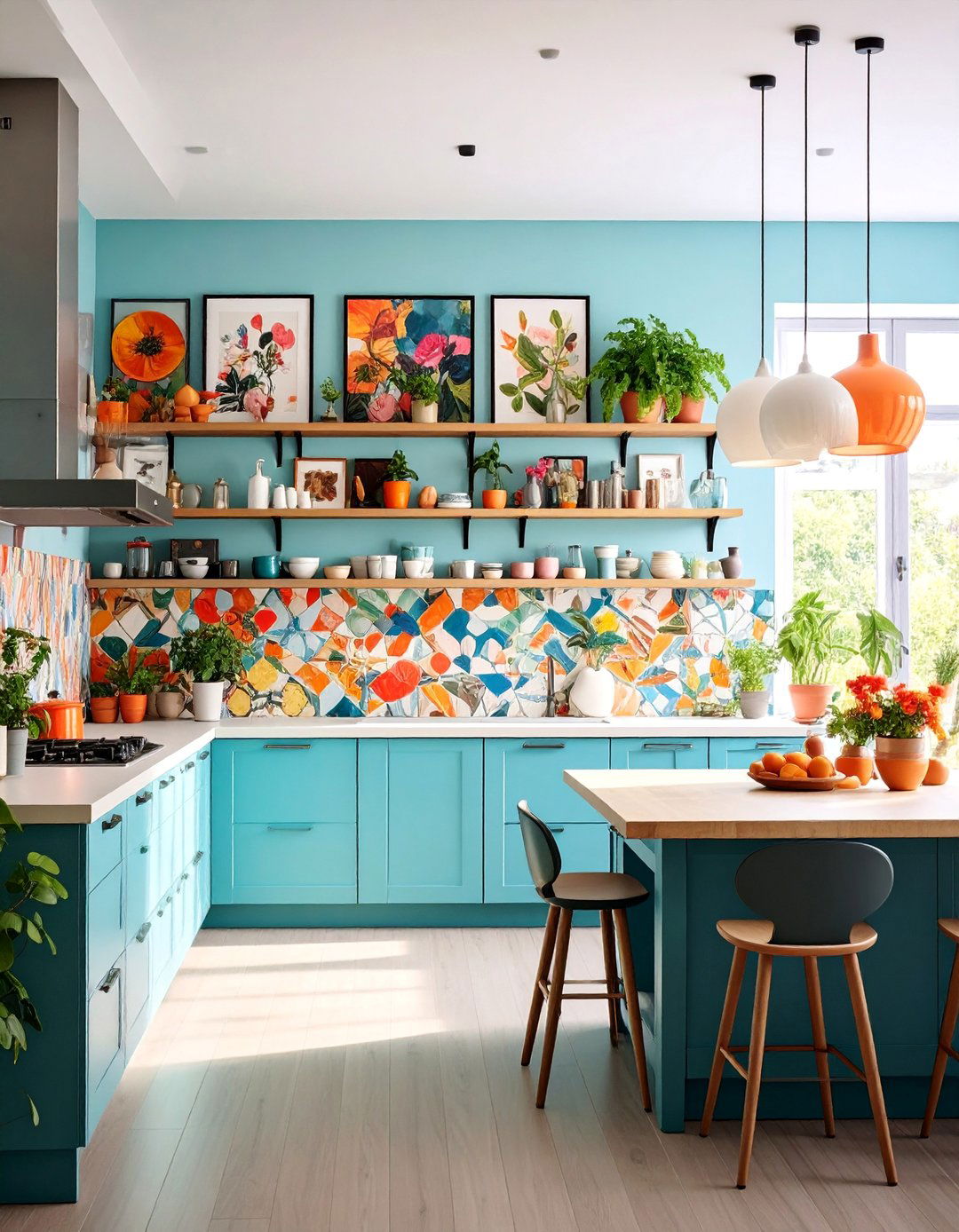 Gallery Wall Artistic Kitchen - 25 Maximalist Kitchen Decor Ideas