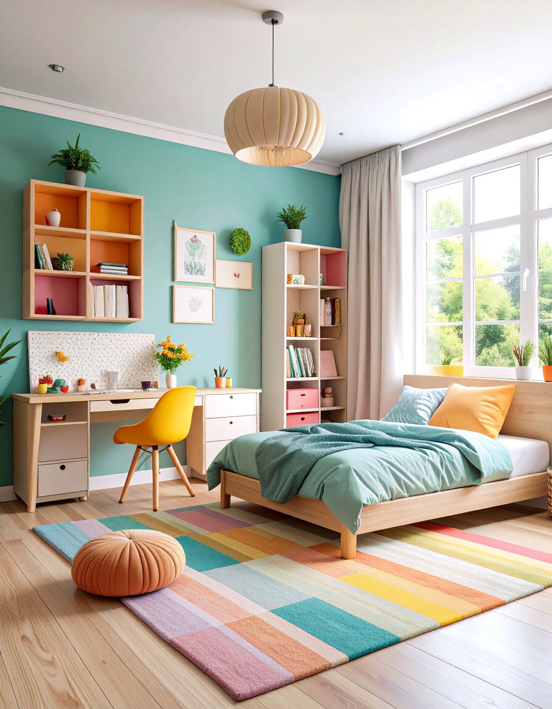 Gallery Wall Creativity Studio with Art Display - 25 Girl Room Ideas for 10-year-olds