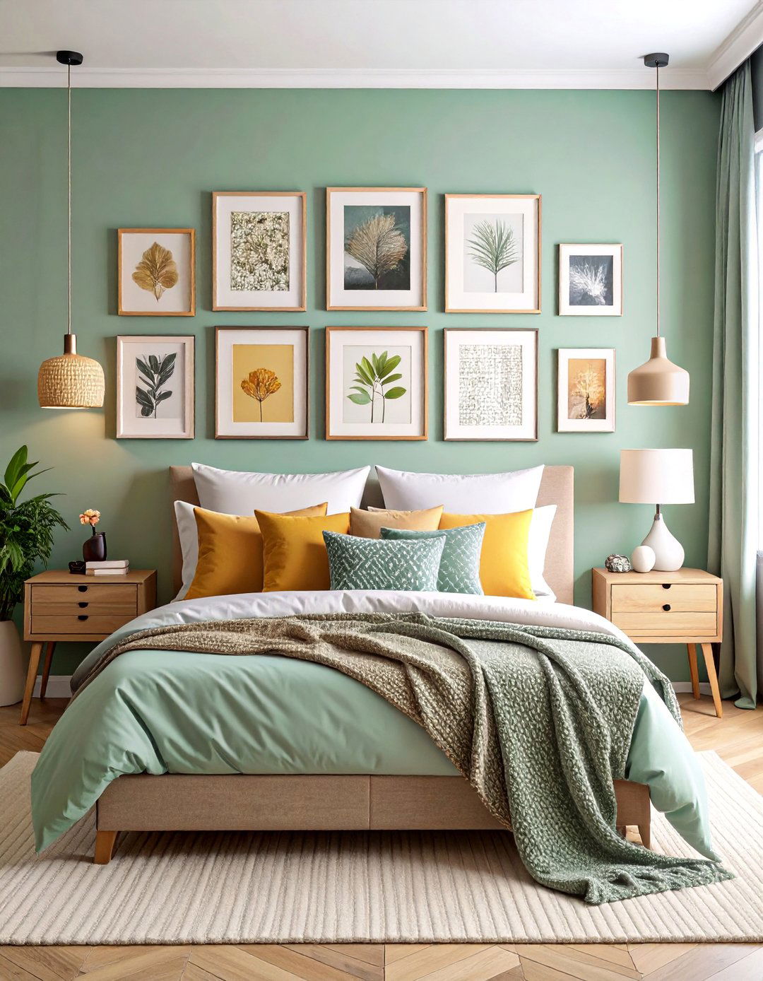 Gallery Wall Display - 25 Cozy Bedroom Ideas