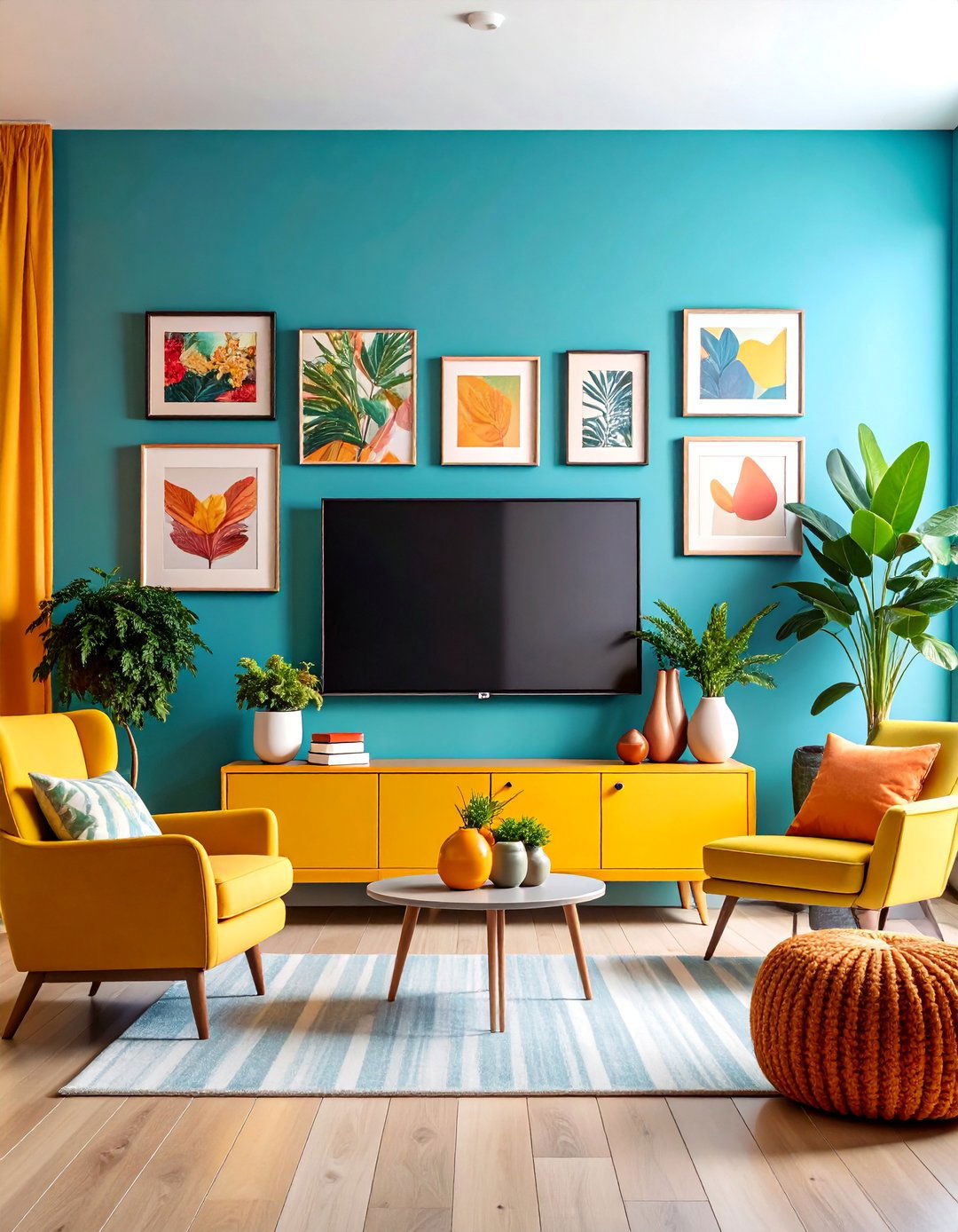 Gallery Wall Integration with Frame TV - 25 Small Living Room Ideas With Tv