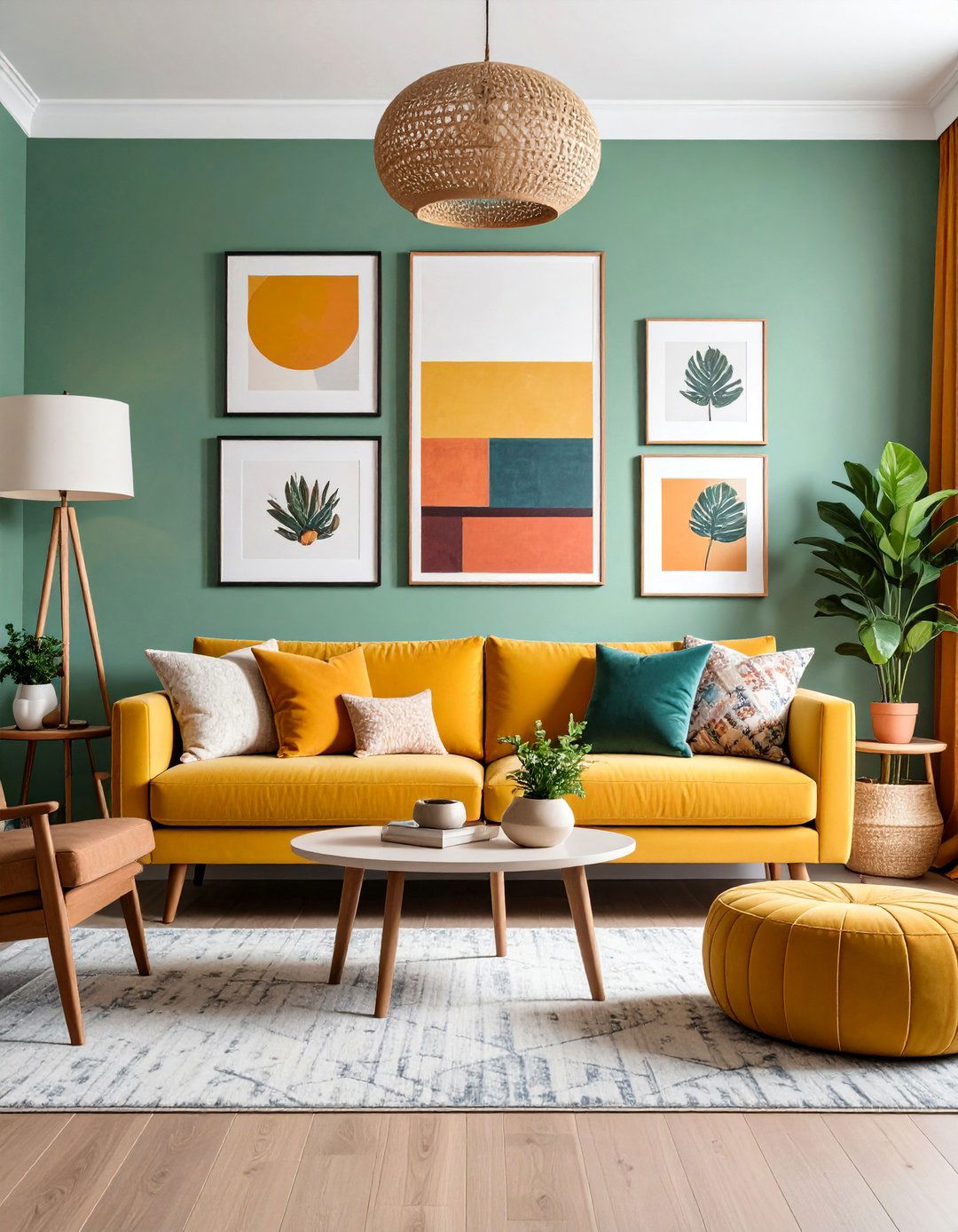 Gallery Wall Living Room with Personal Collections and Artistic Focus - 25 Cozy Living Room Ideas