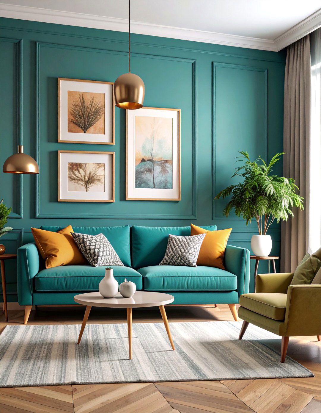 Gallery Wall with Hidden Storage - 25 Living Room Storage Ideas