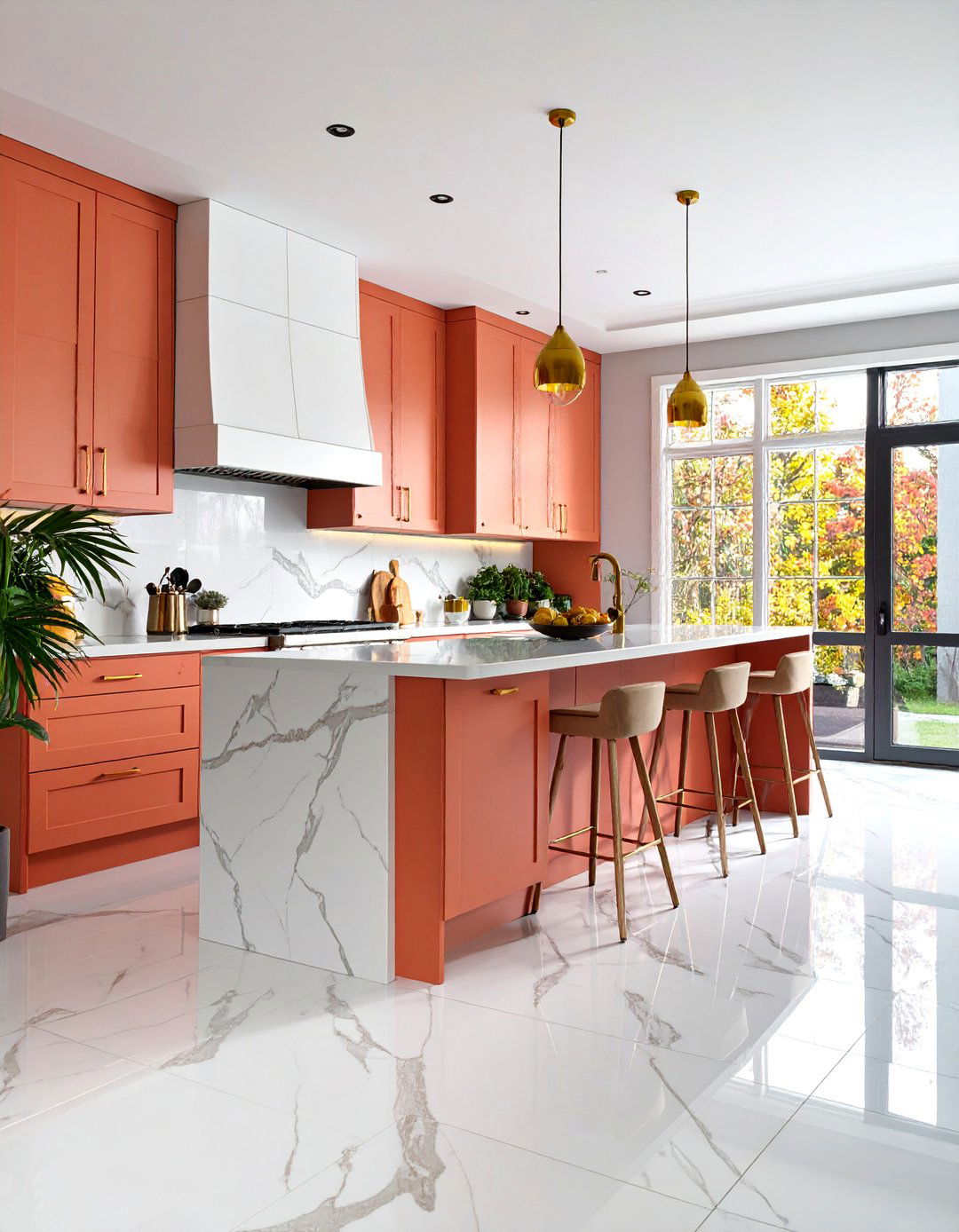 Galley Kitchen with Large Format Tiles - 25 Galley Kitchen Ideas