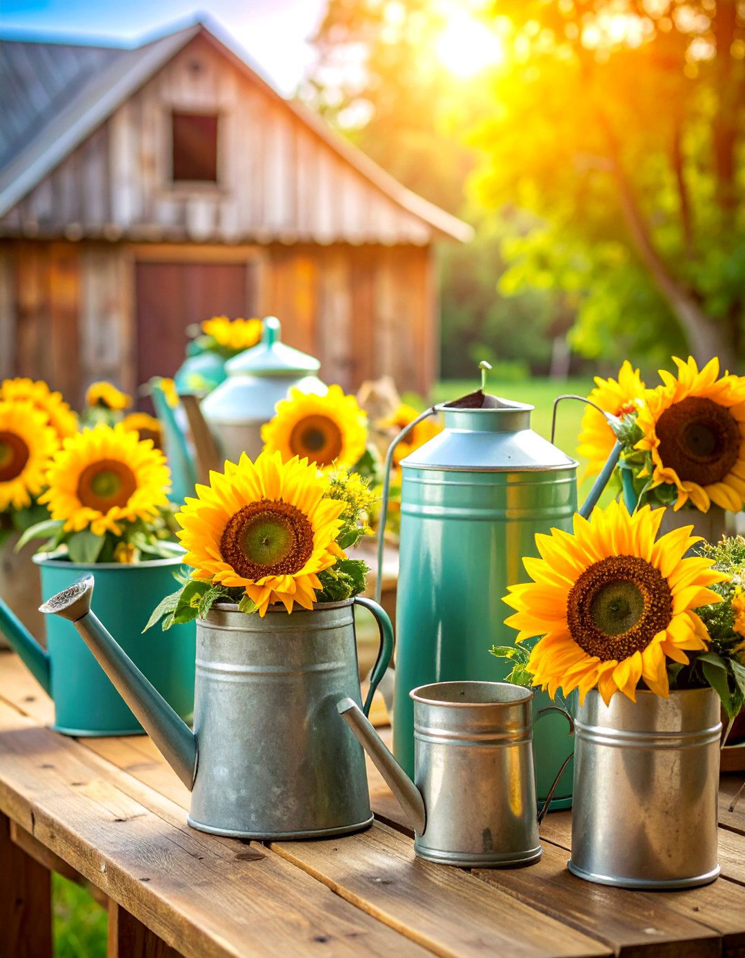 Galvanized Metal Farmhouse Collection - 25 Rustic Wedding Centerpieces