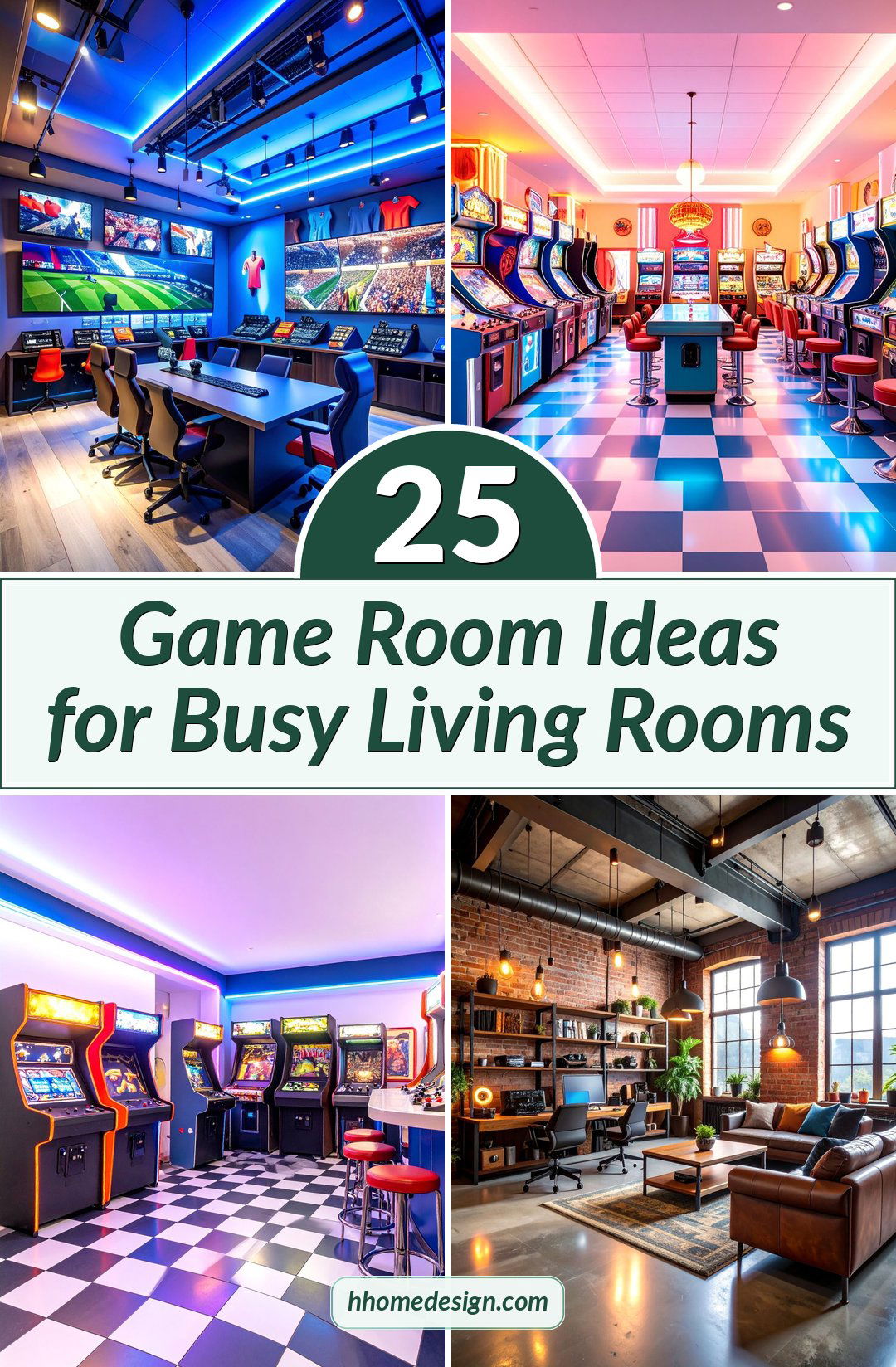 25 Game Room Ideas for Busy Living Rooms