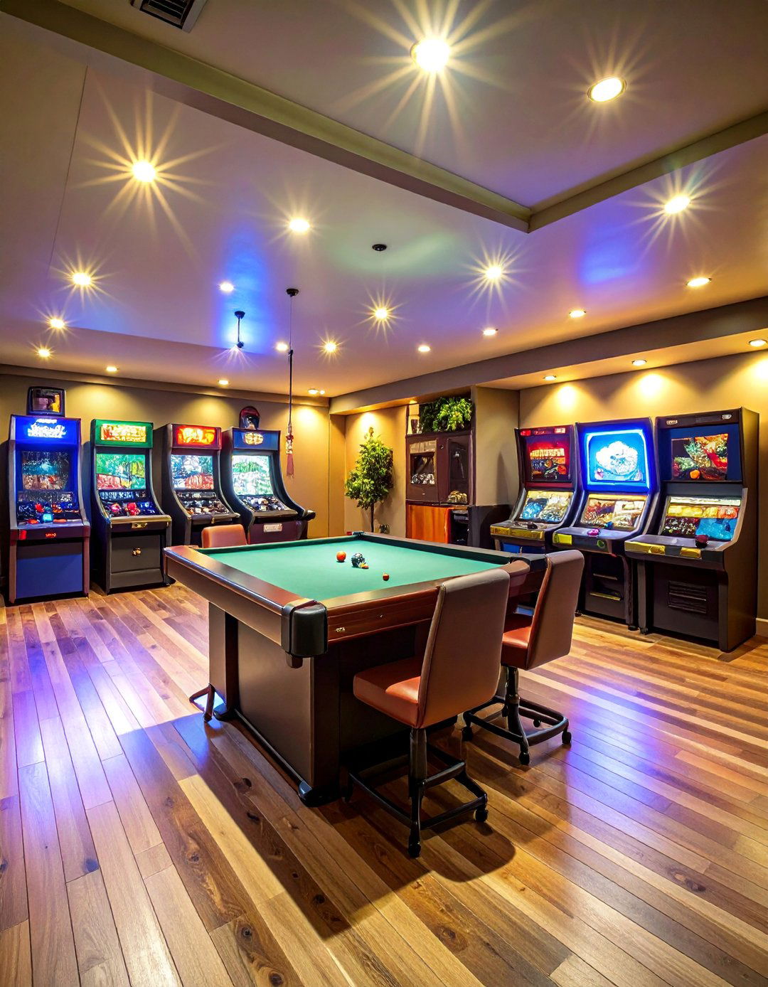 Game Zone Entertainment Center - 25 Basement Playroom Ideas