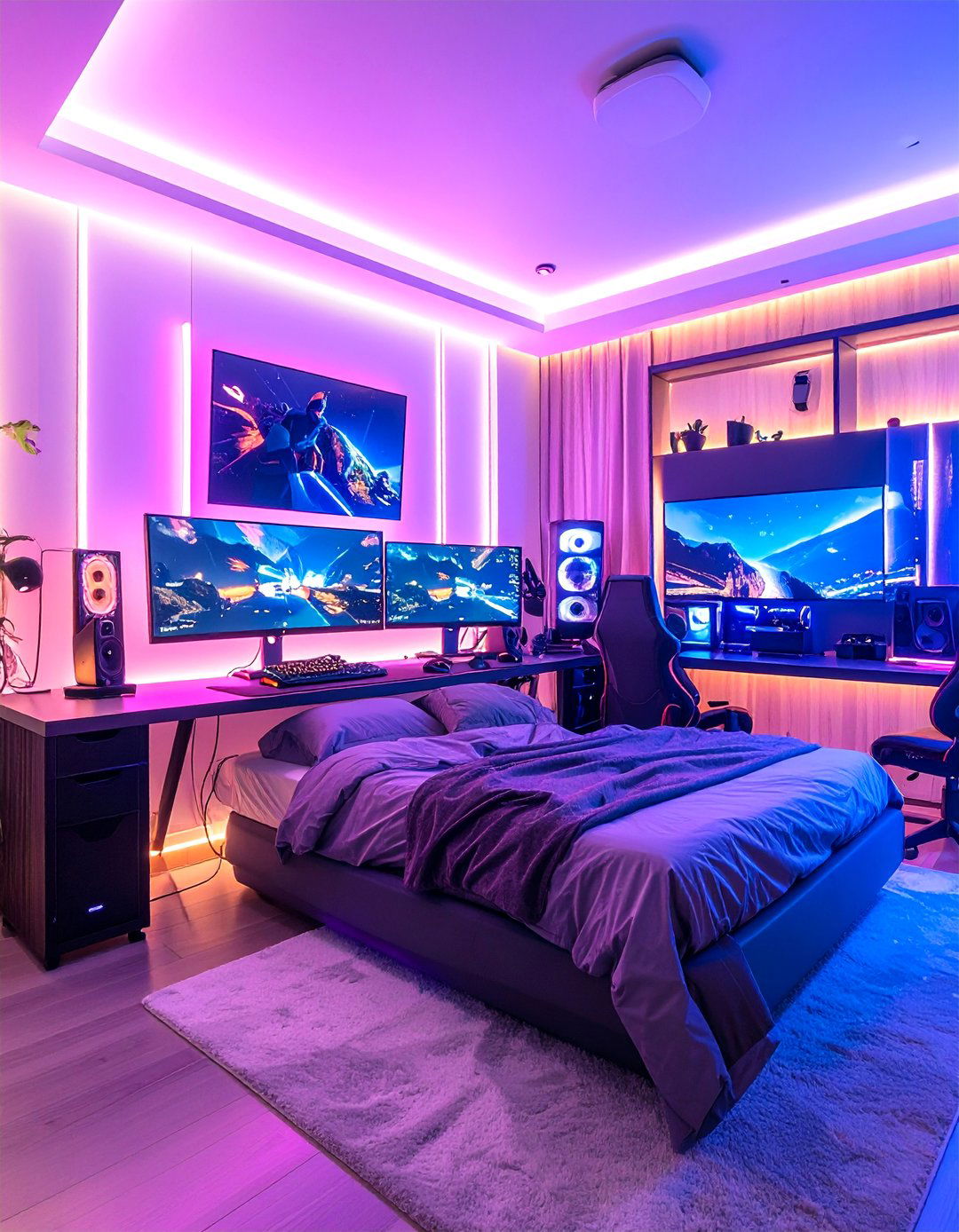 Gaming Bedroom with Professional Esports Training Environment - 25 Gaming Bedroom Ideas