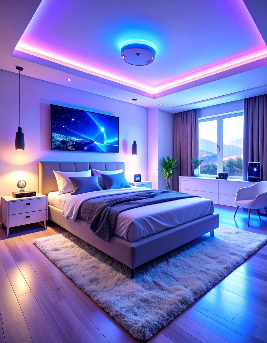 Gaming Bedroom with Smart Home Integration - 25 Boys Gaming Bedroom Ideas