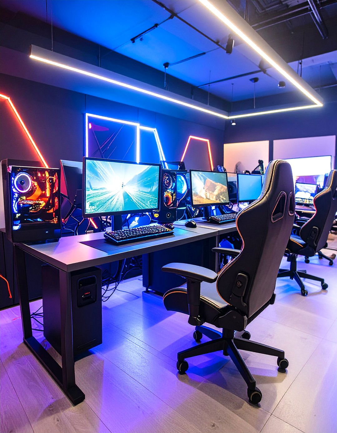 Gaming Den Box Room with Ergonomic Setup and Equipment Organization - 25 Box Room Ideas