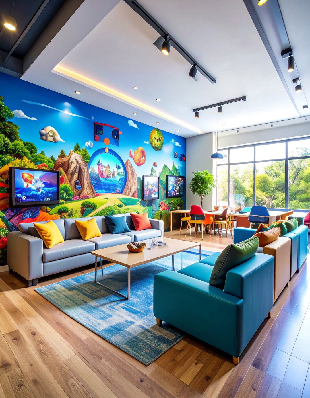 Gaming Interface Mural Installations - 25 Interactive Murals