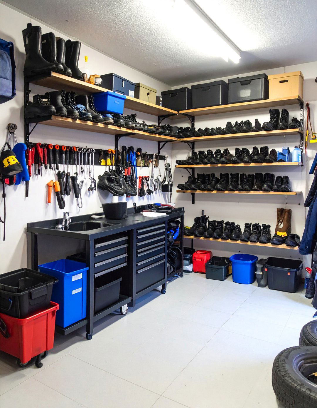 Garage Boot Storage Workstation - 25 Boot Storage Ideas