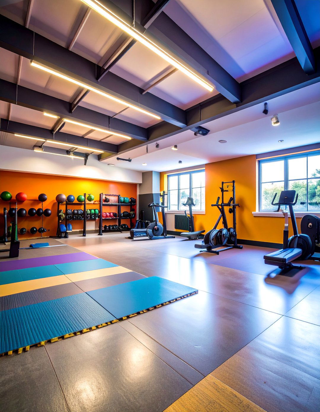 Garage Gym with Storage Solutions - 25 Home Gym Ideas